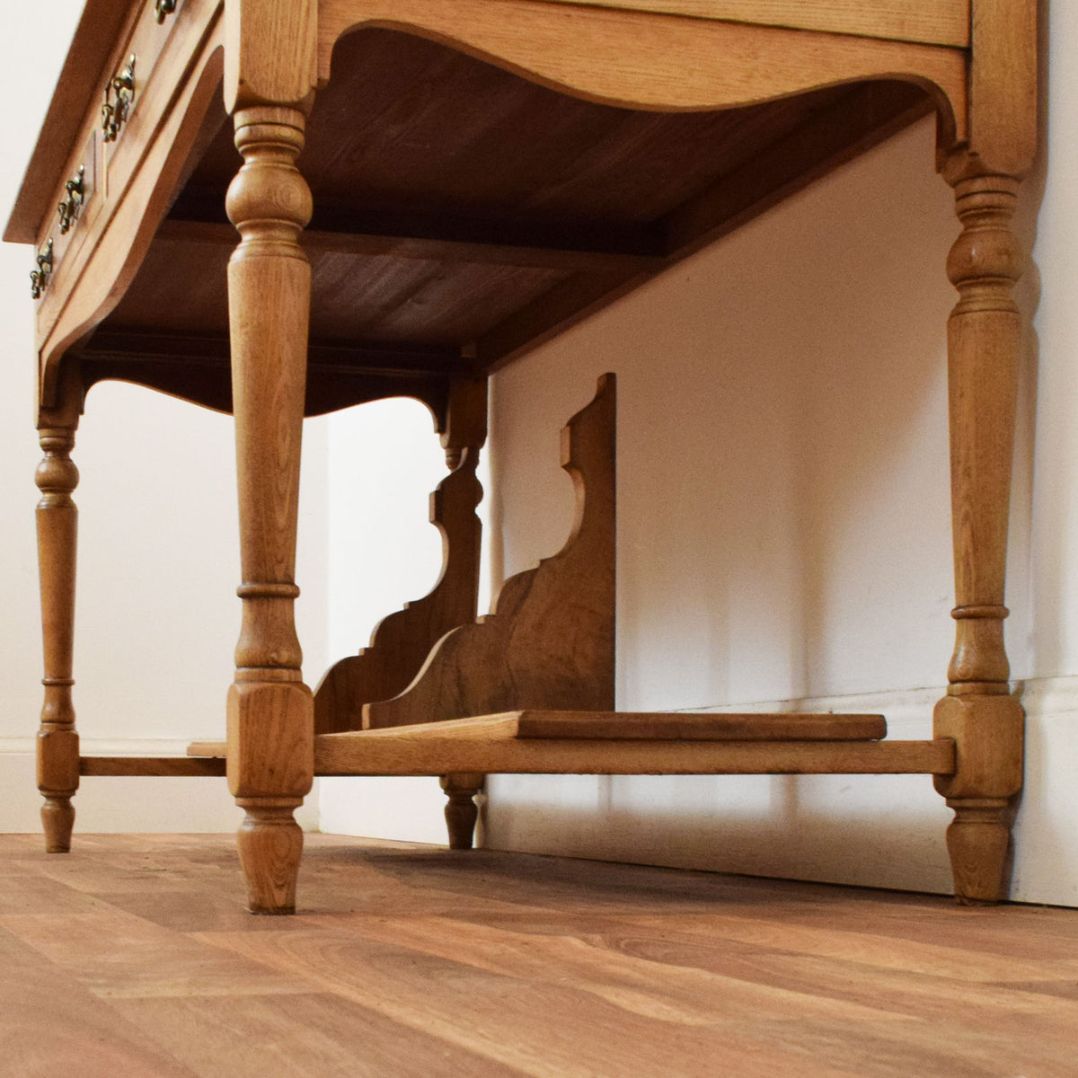 Restored Oak Console Table