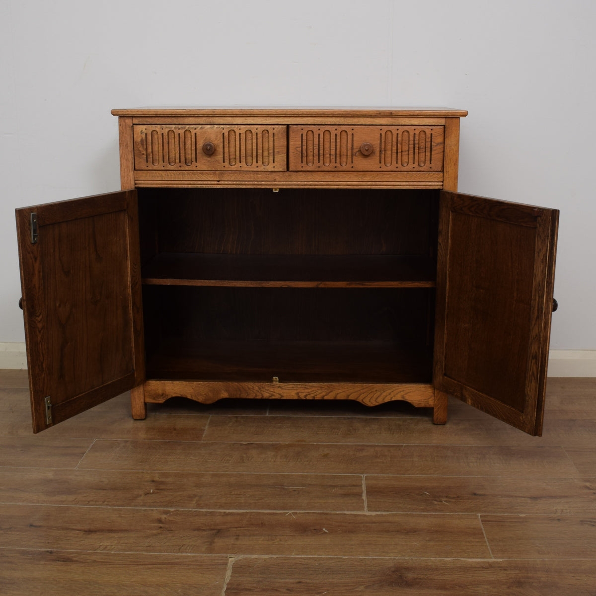 Oak Linenfold Sideboard