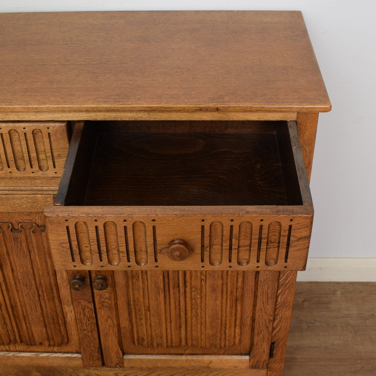 Oak Linenfold Sideboard