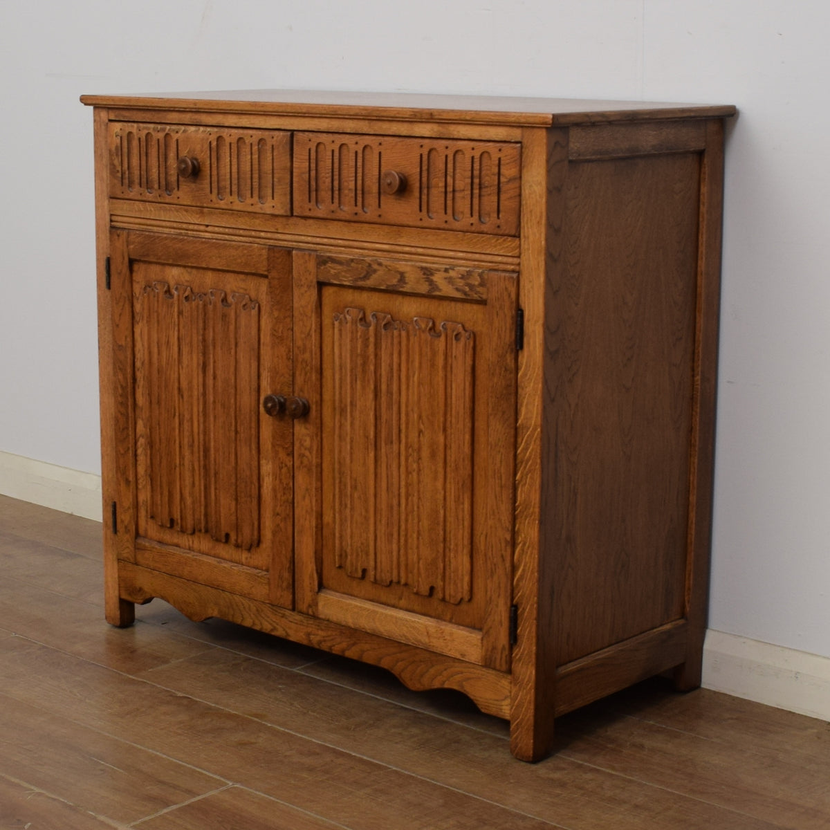 Oak Linenfold Sideboard