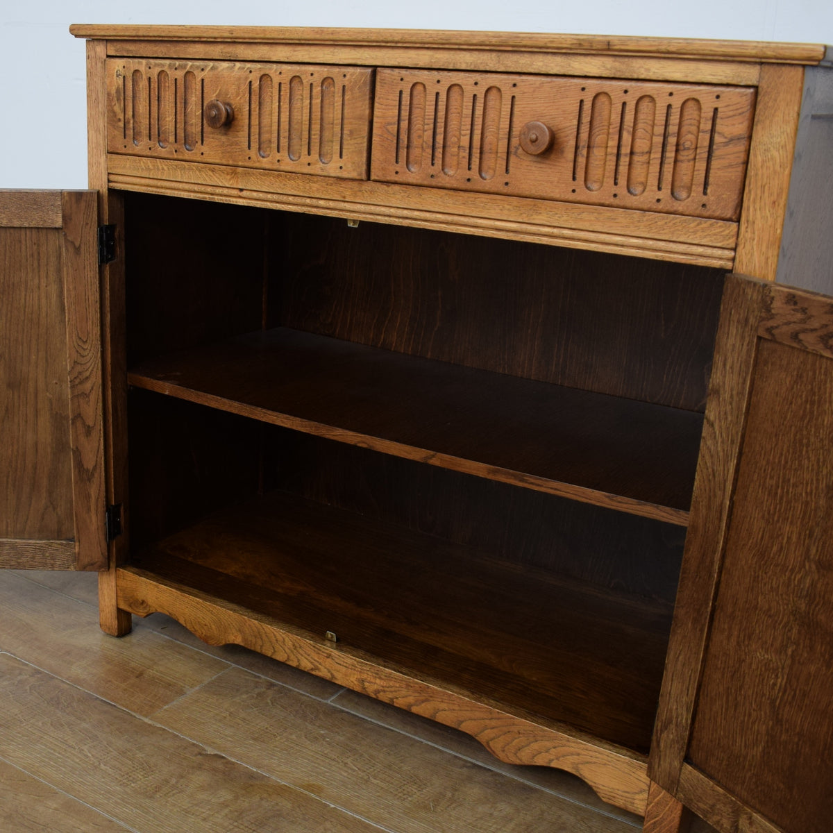 Oak Linenfold Sideboard