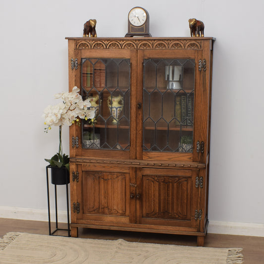 Vintage Oak Glazed Cabinet