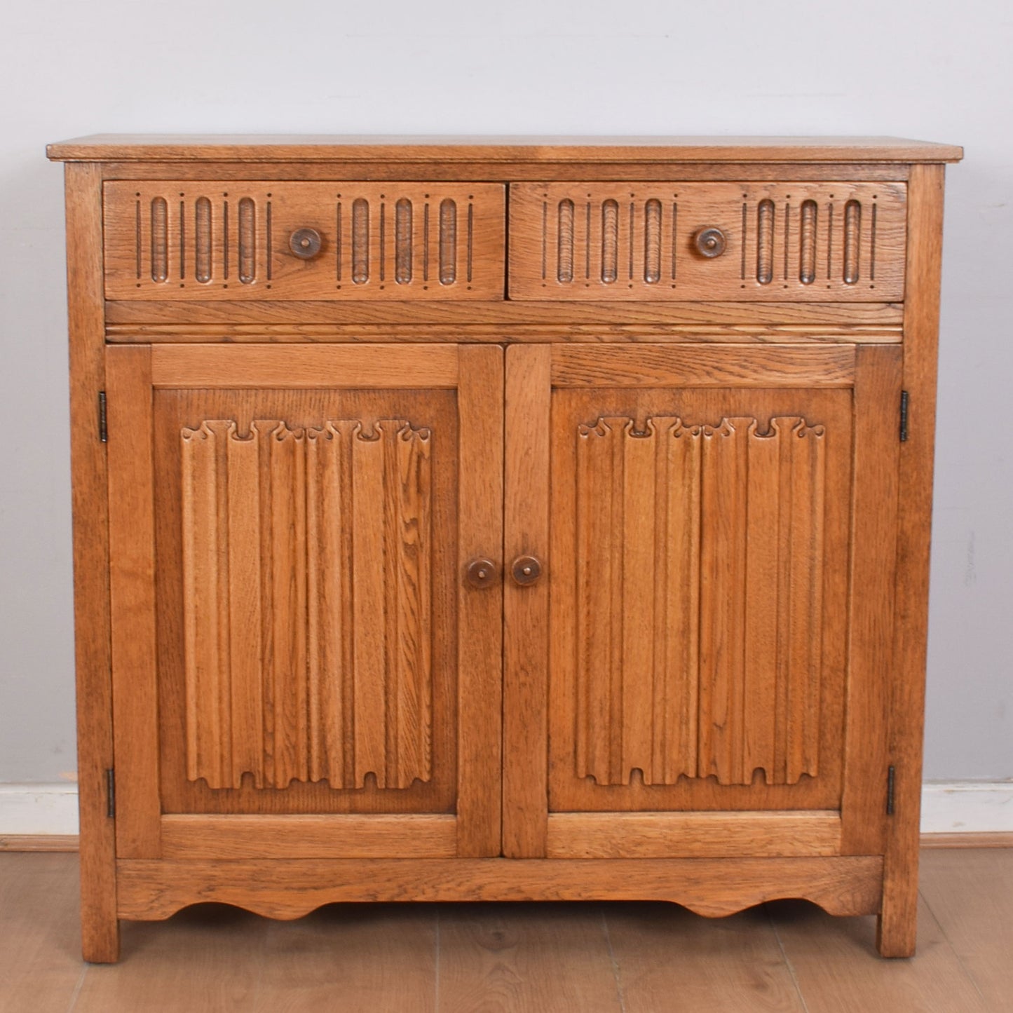 Oak Linenfold Sideboard