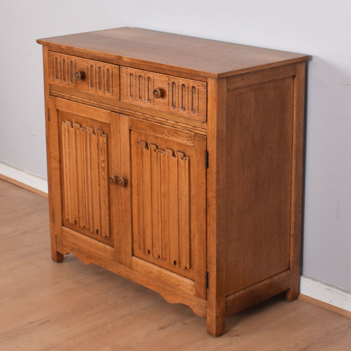 Oak Linenfold Sideboard