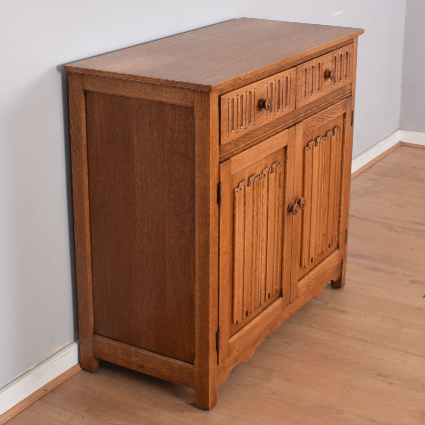 Oak Linenfold Sideboard