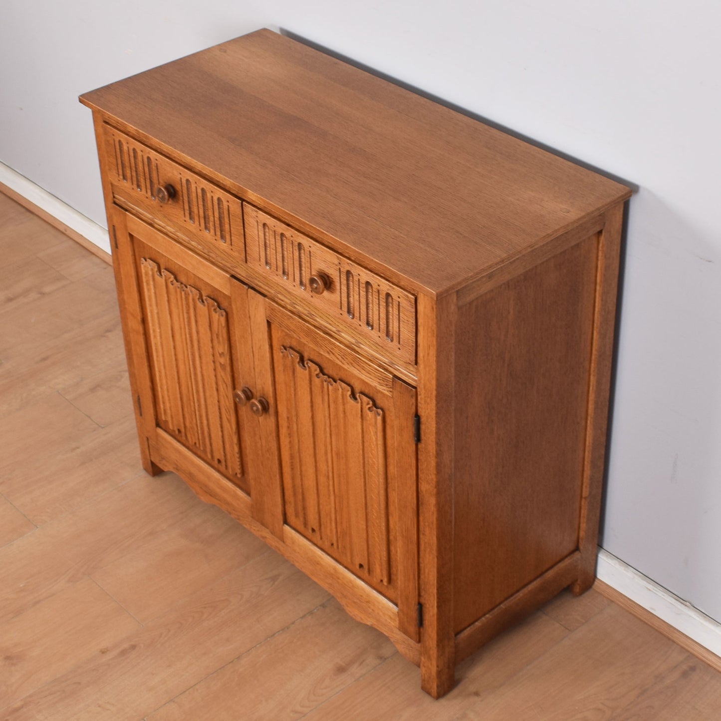 Oak Linenfold Sideboard