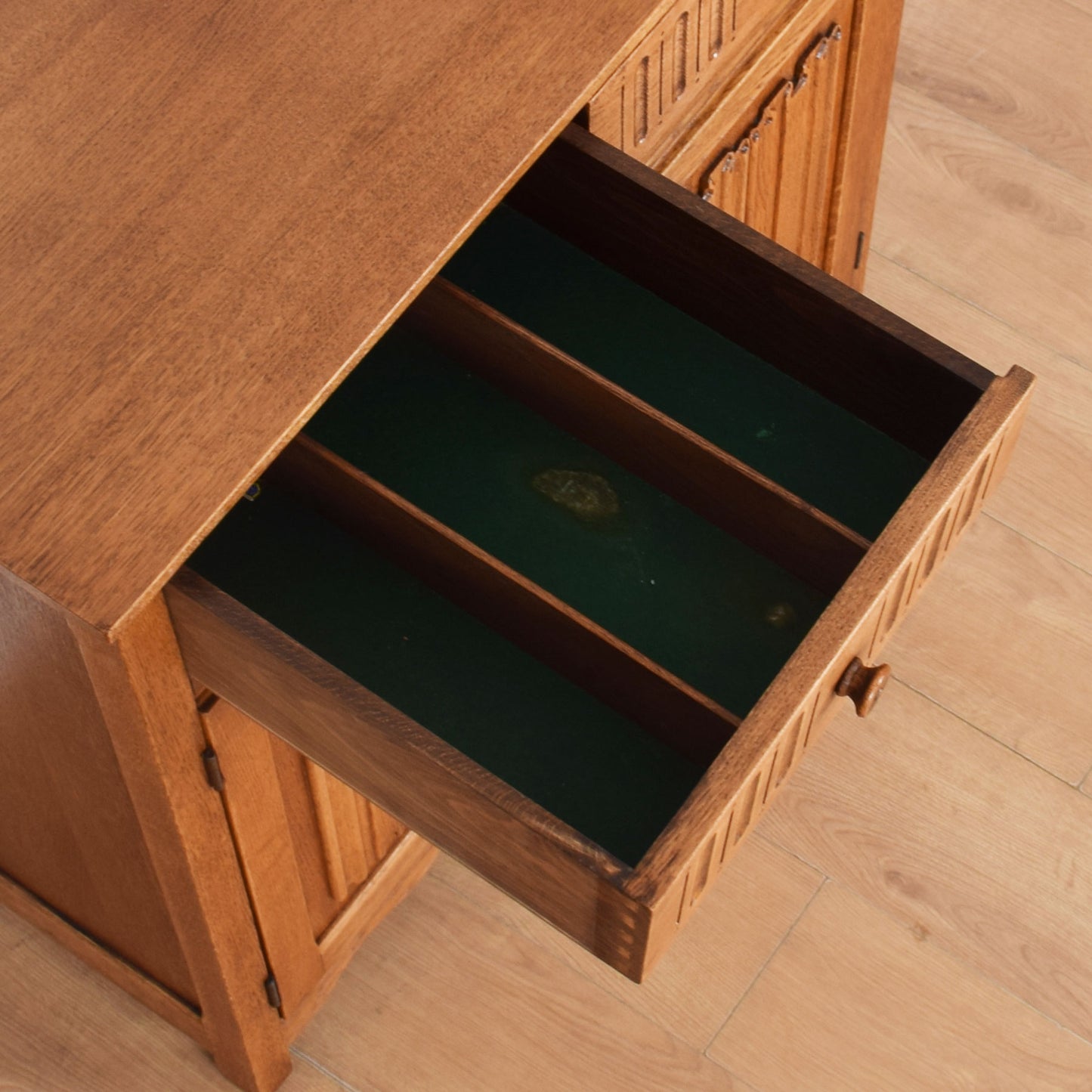 Oak Linenfold Sideboard