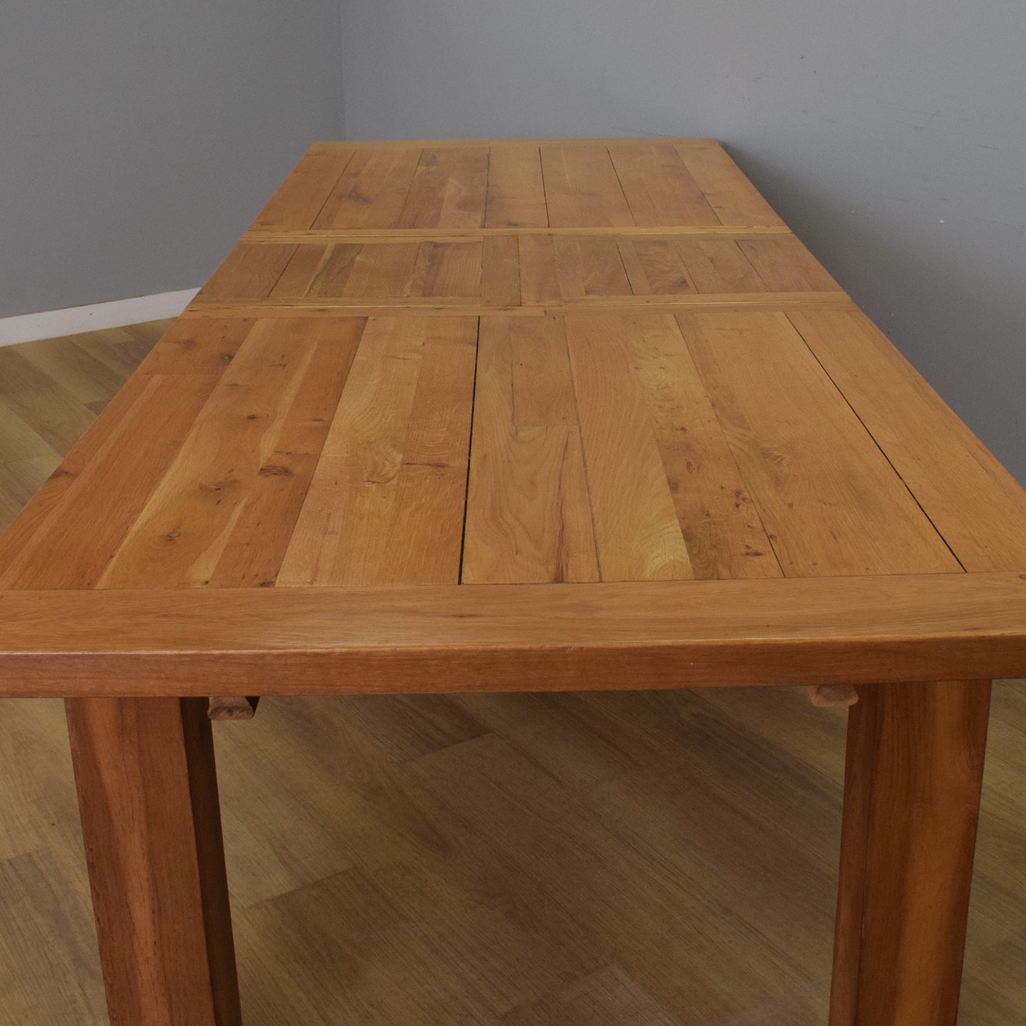 Solid Oak Table and Eight Chairs