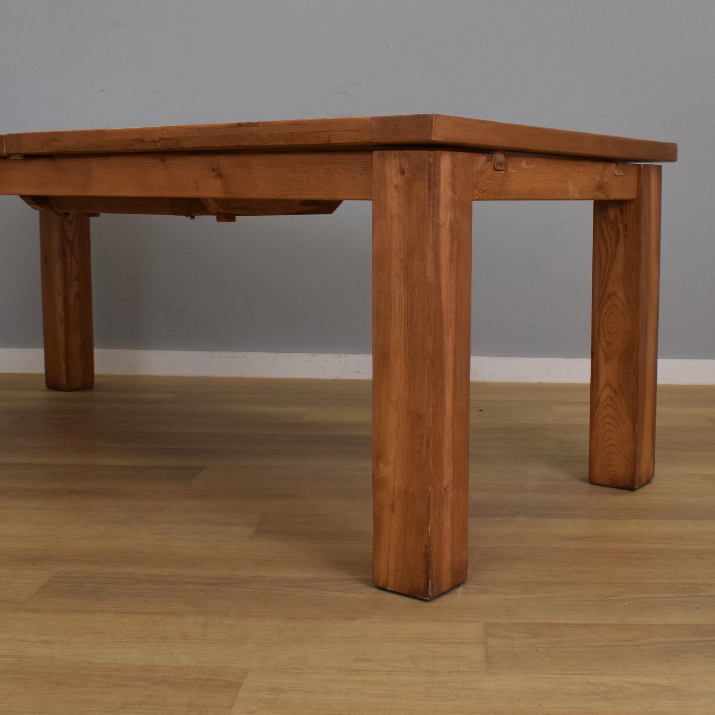 Solid Oak Table and Eight Chairs