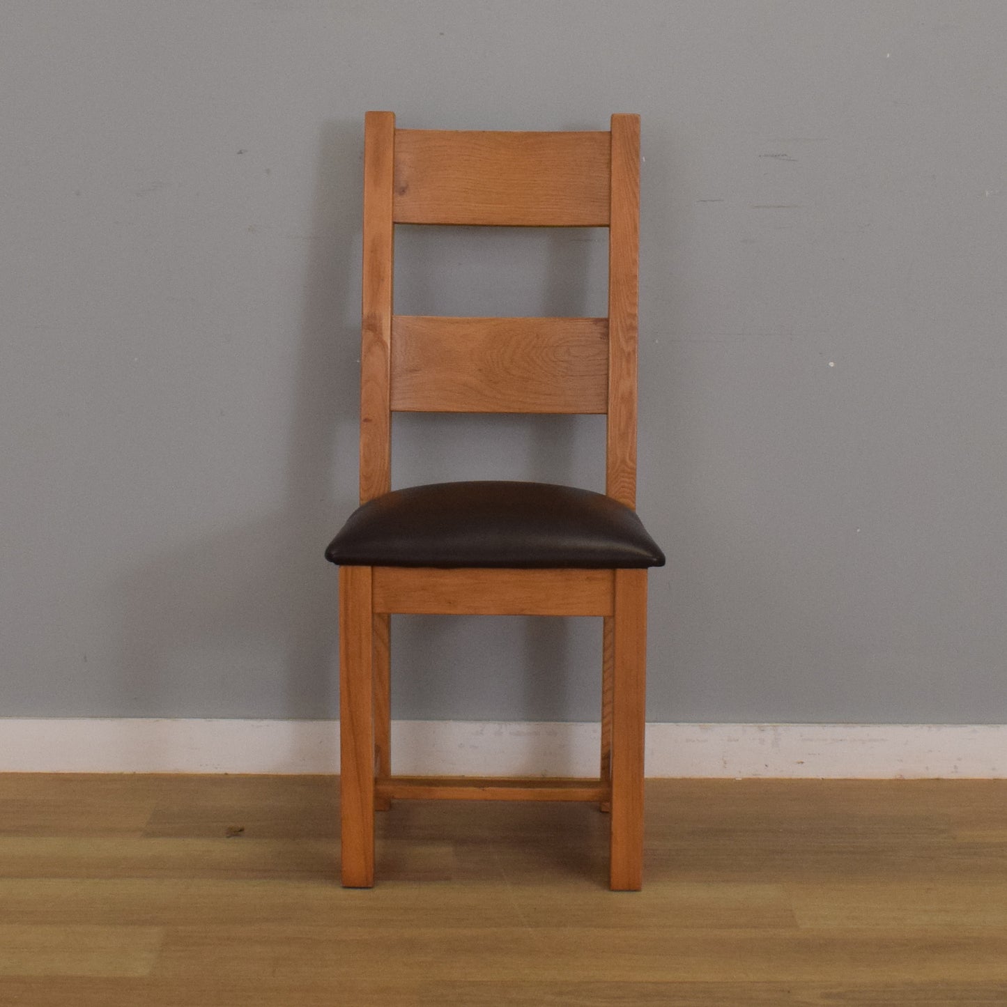 Solid Oak Table and Eight Chairs