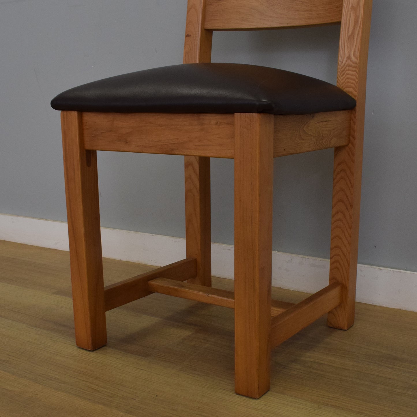 Solid Oak Table and Eight Chairs