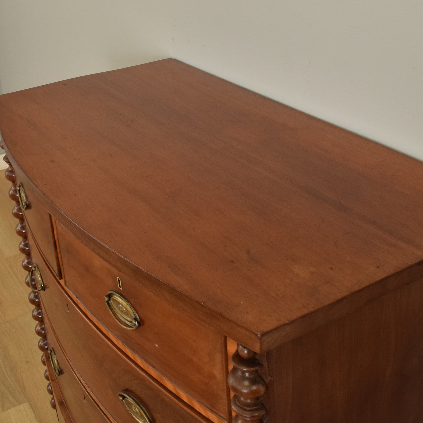 Bow Front 2 over 3 Chest of Drawers