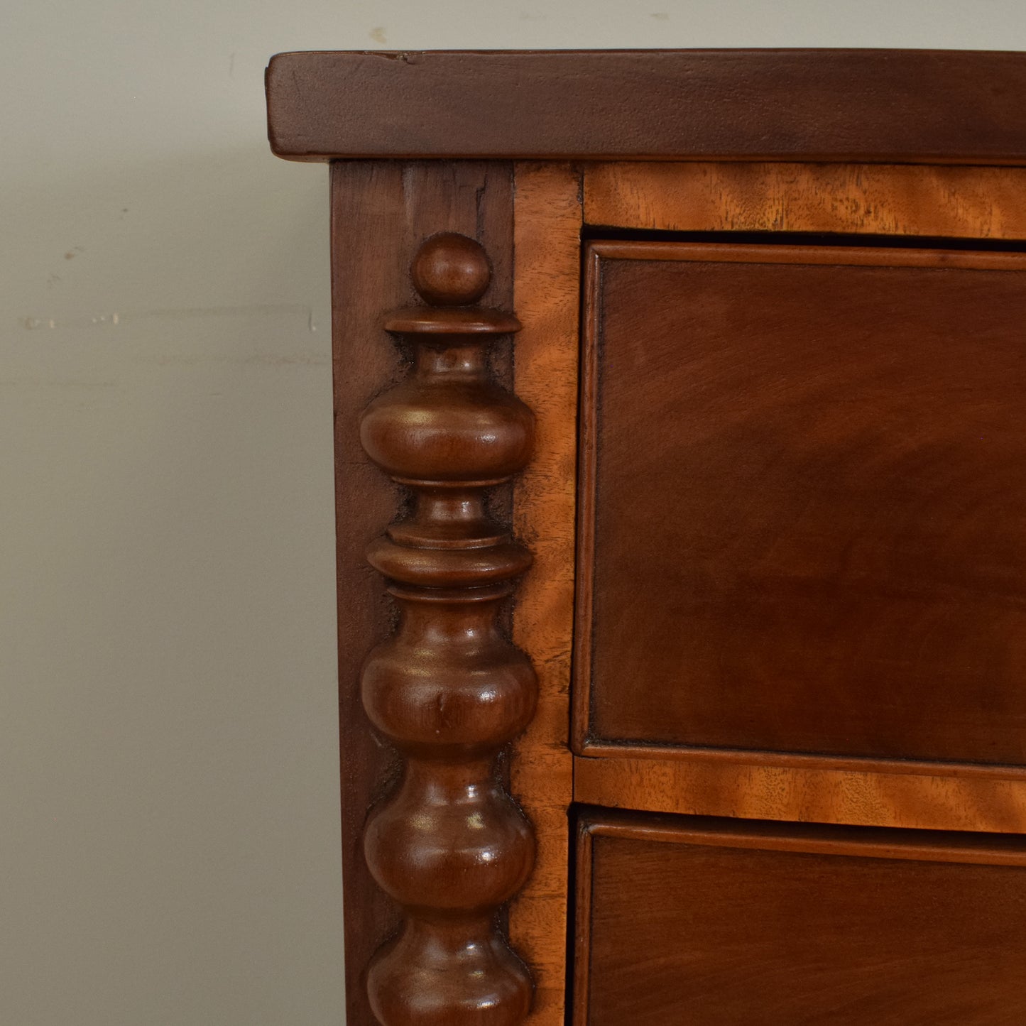 Bow Front 2 over 3 Chest of Drawers