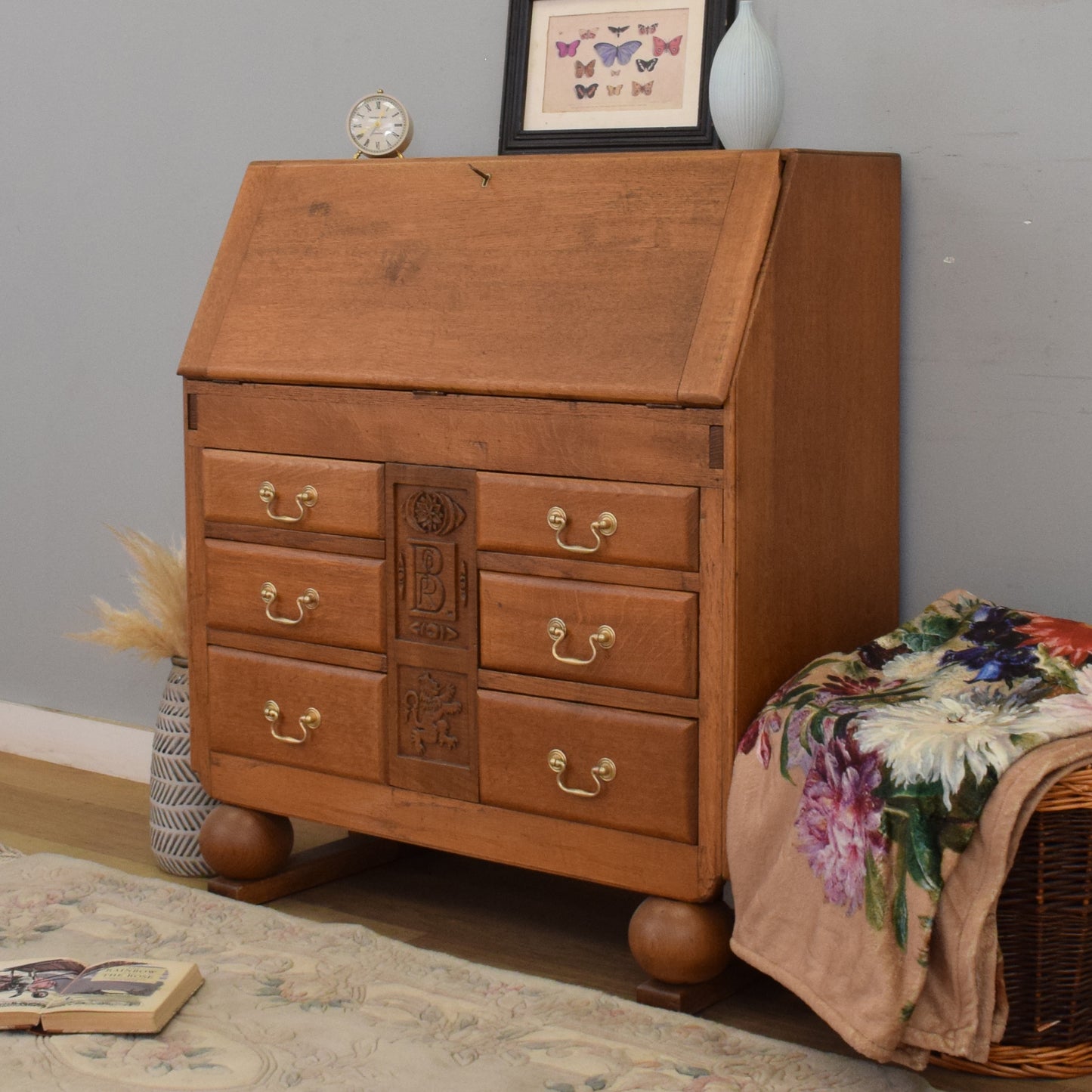 Oak Art-Deco Style Bureau