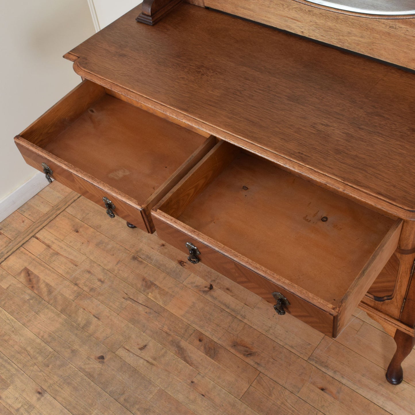 Mirrored Oak Sideboard