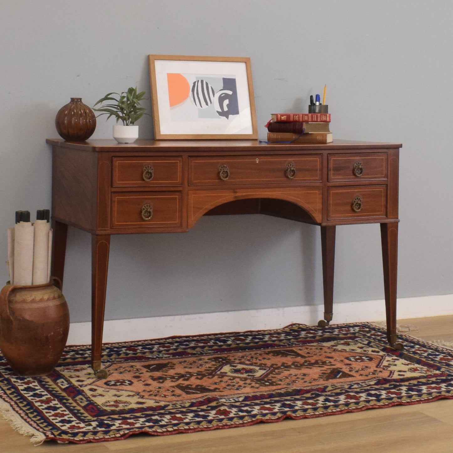 Refinished Mahogany Desk