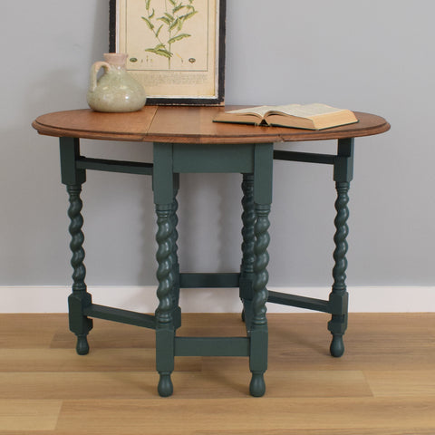 Painted Barley-Twist Drop Leaf Table – Betel Restored Furniture