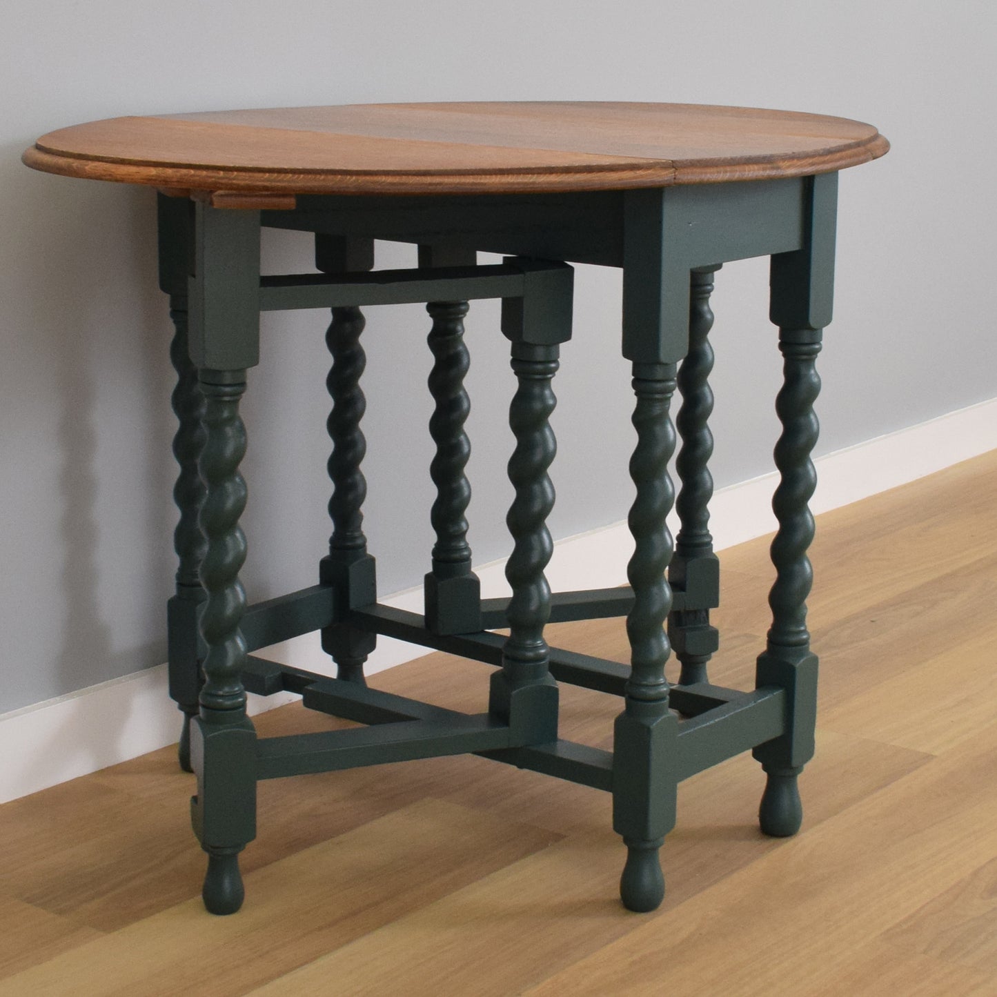 Painted Barley-Twist Drop Leaf Table