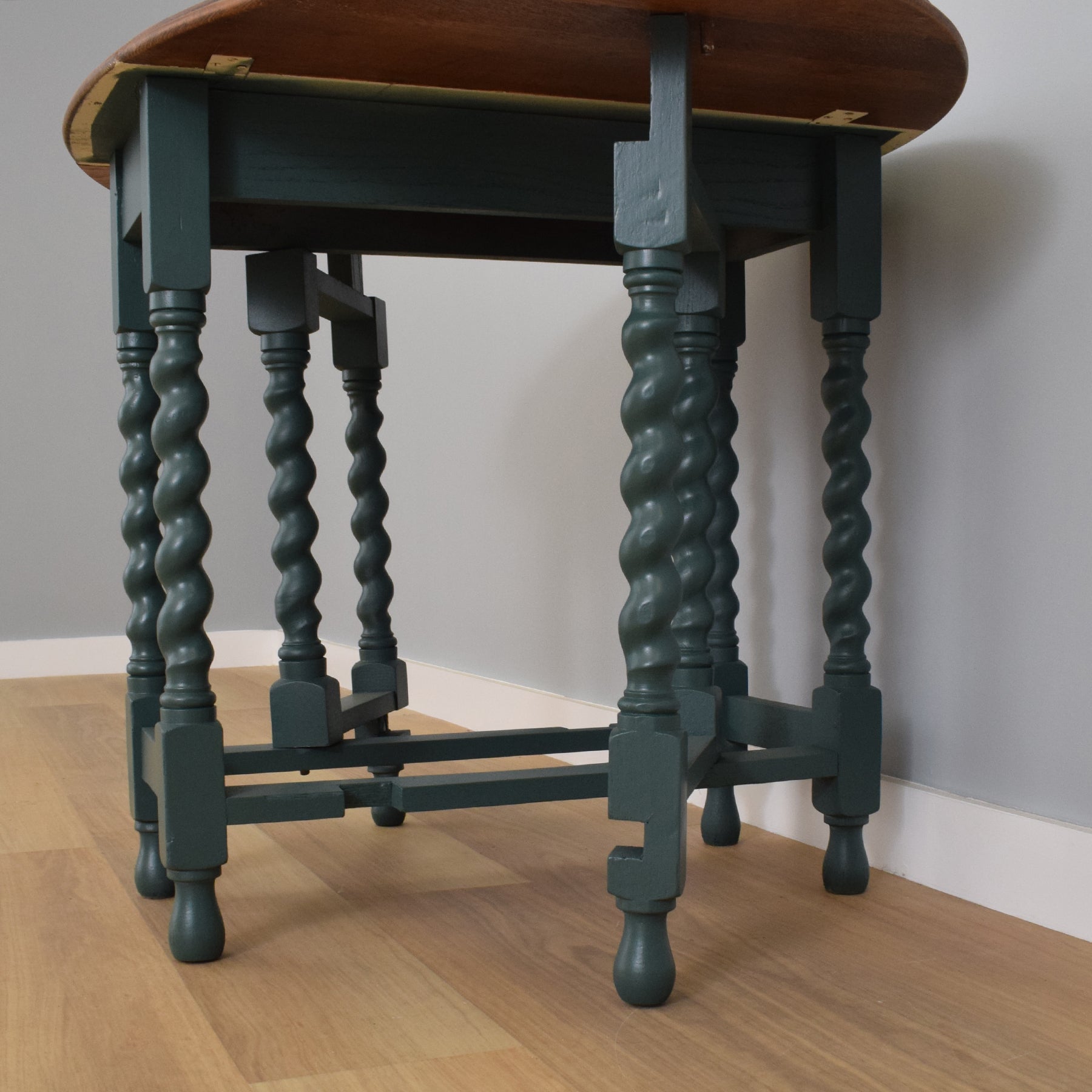 Painted Barley Twist Drop Leaf Table