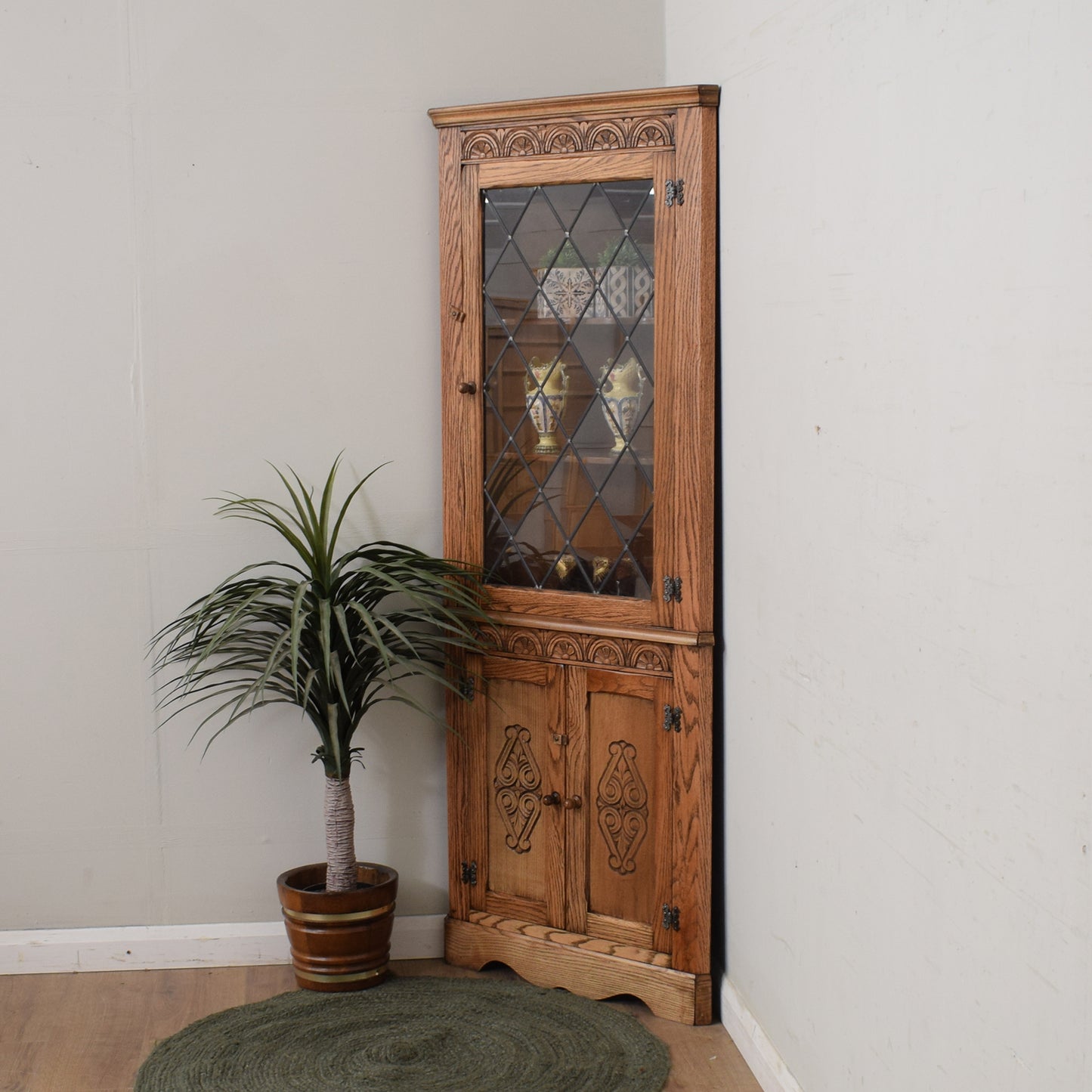 Oak Corner Cabinet