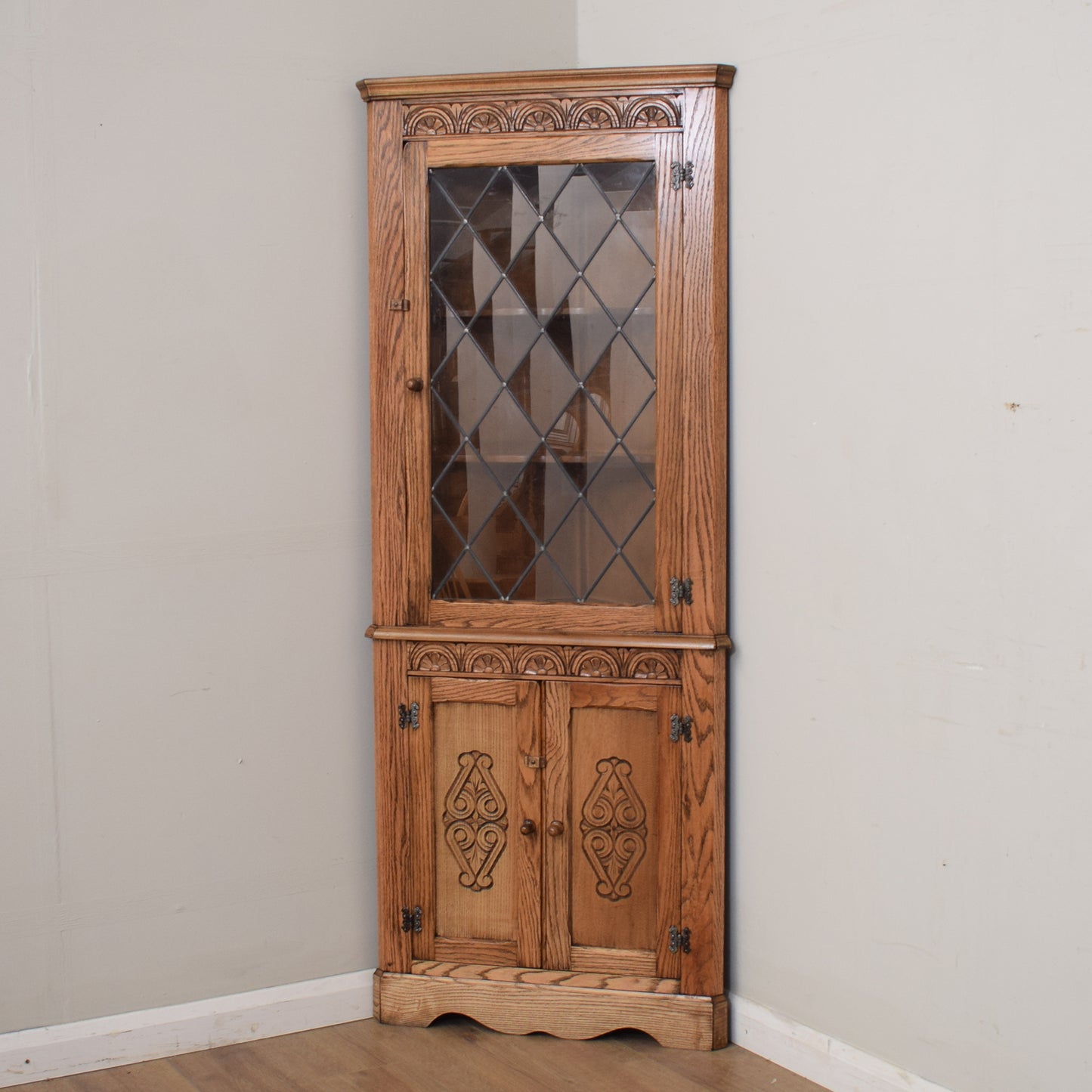 Oak Corner Cabinet