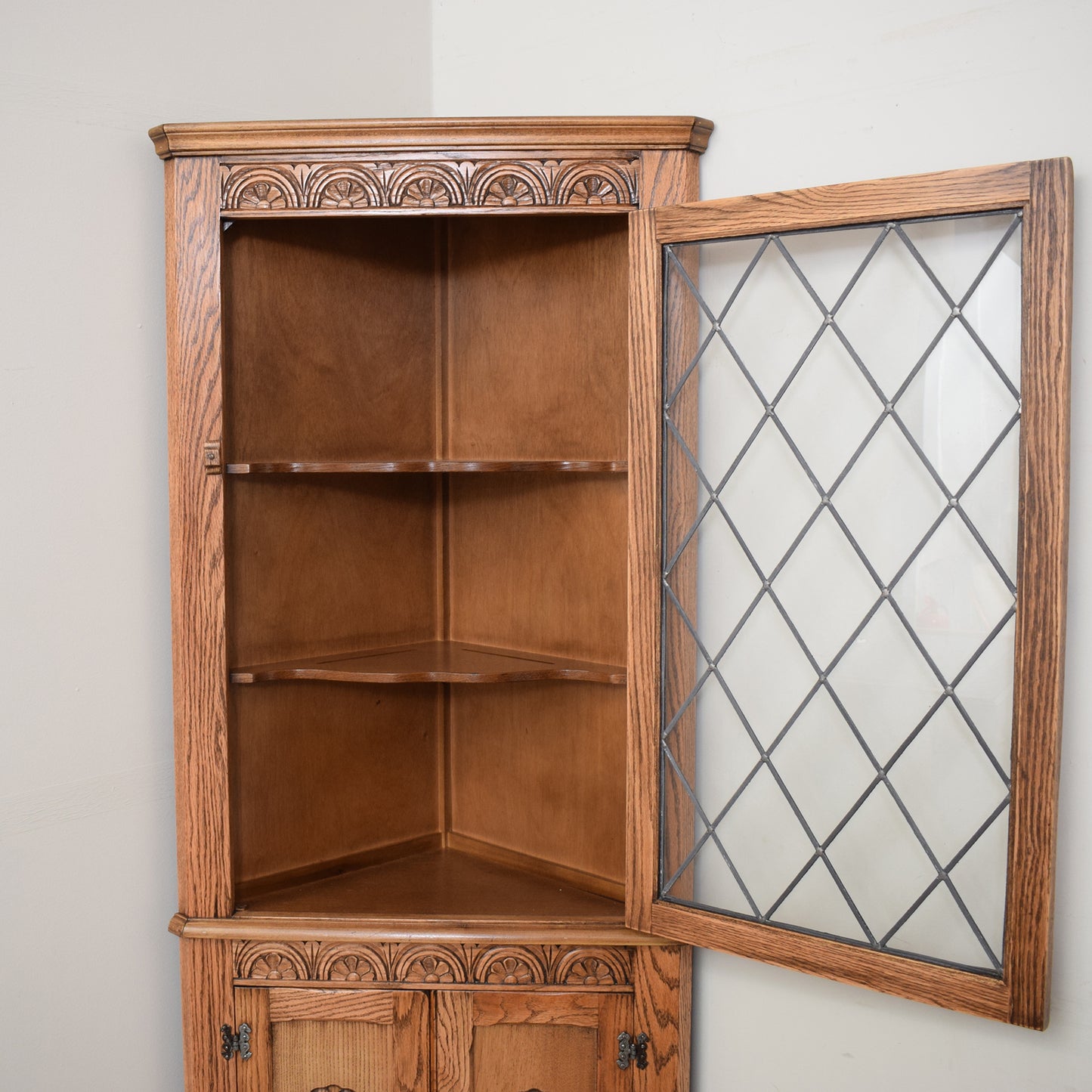 Oak Corner Cabinet