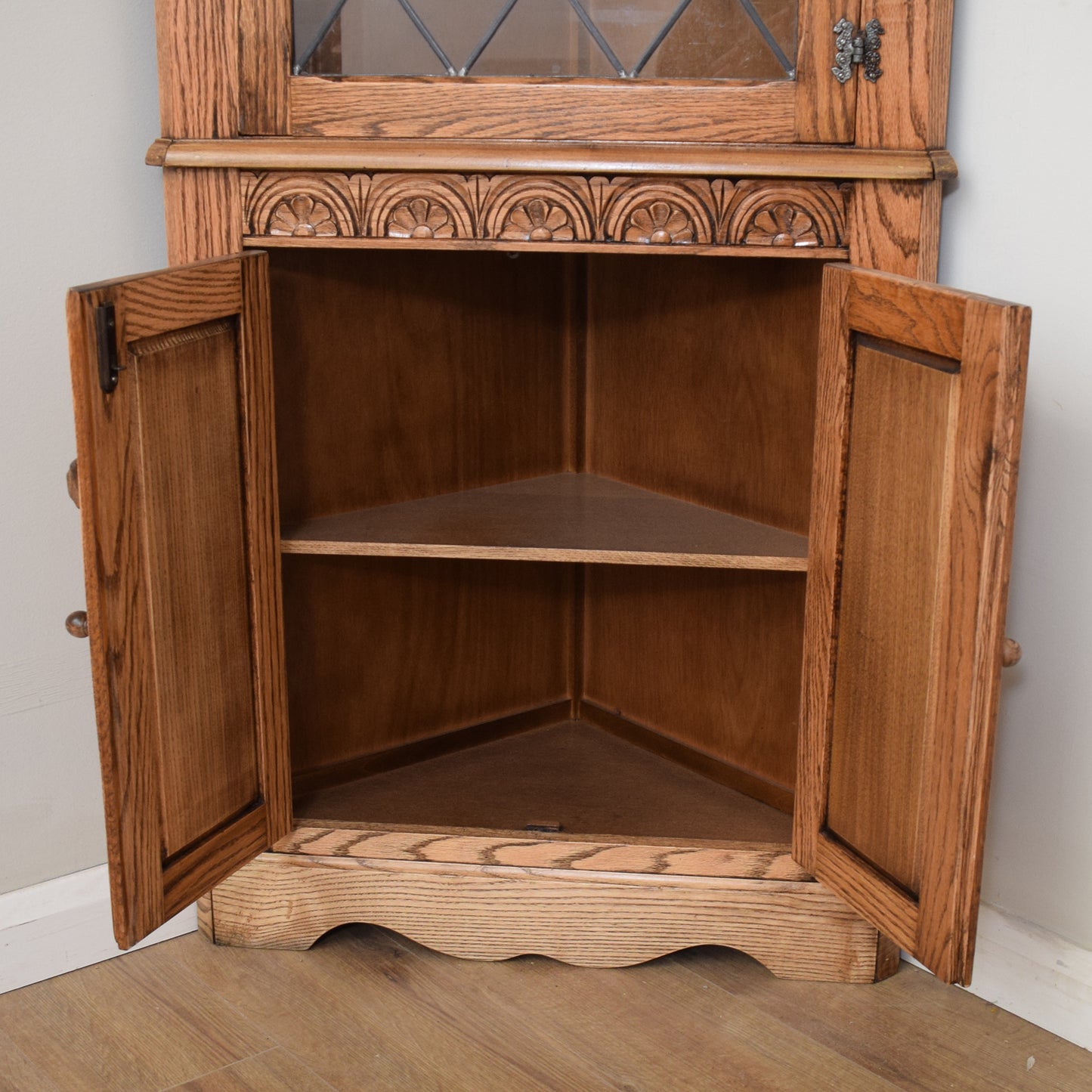 Oak Corner Cabinet