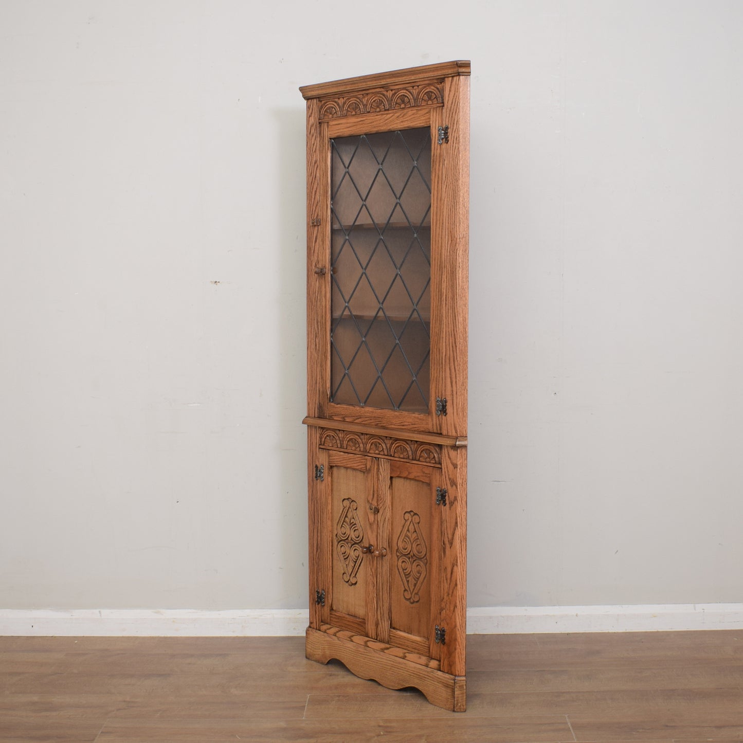 Oak Corner Cabinet