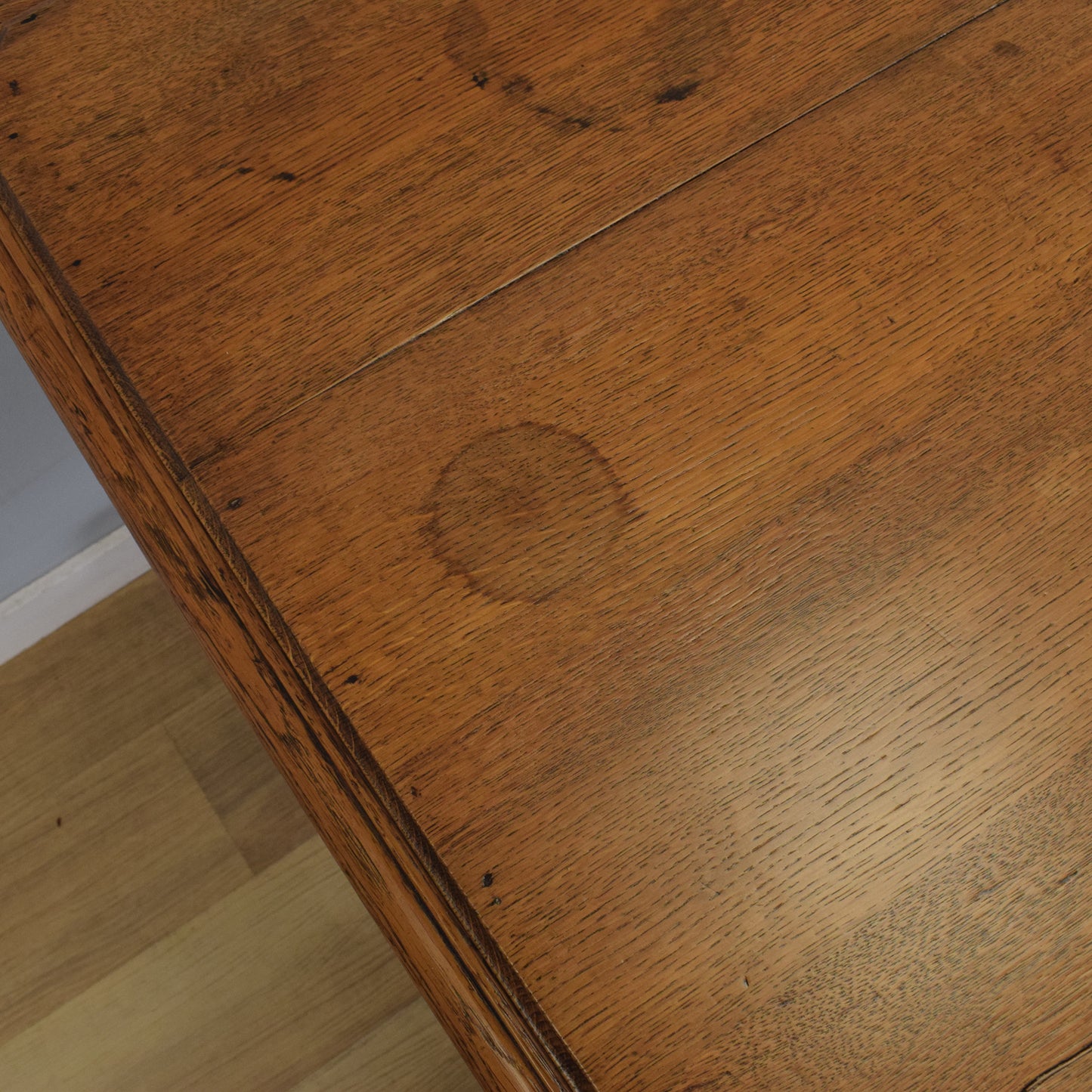 Carved Oak Table and Four Chairs