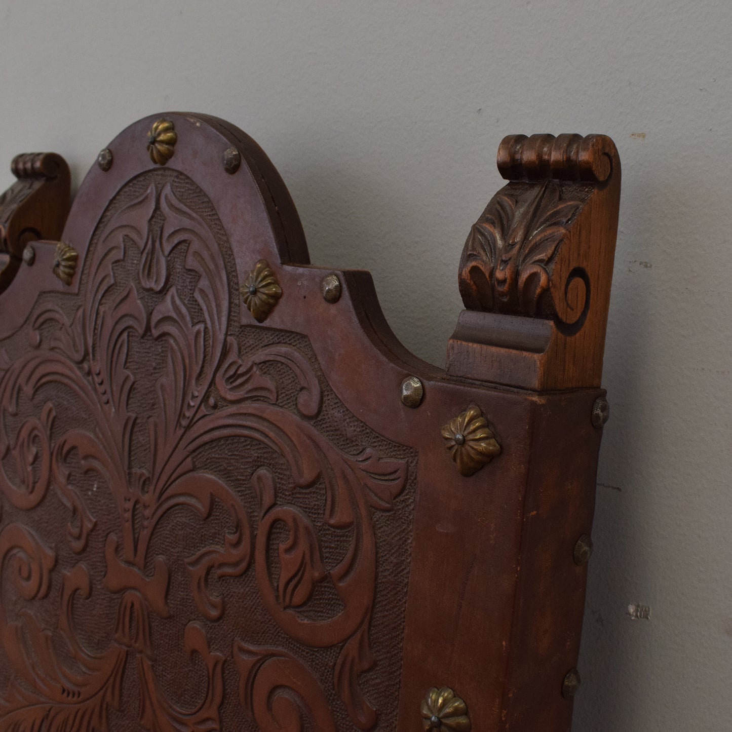Carved Oak Table and Four Chairs