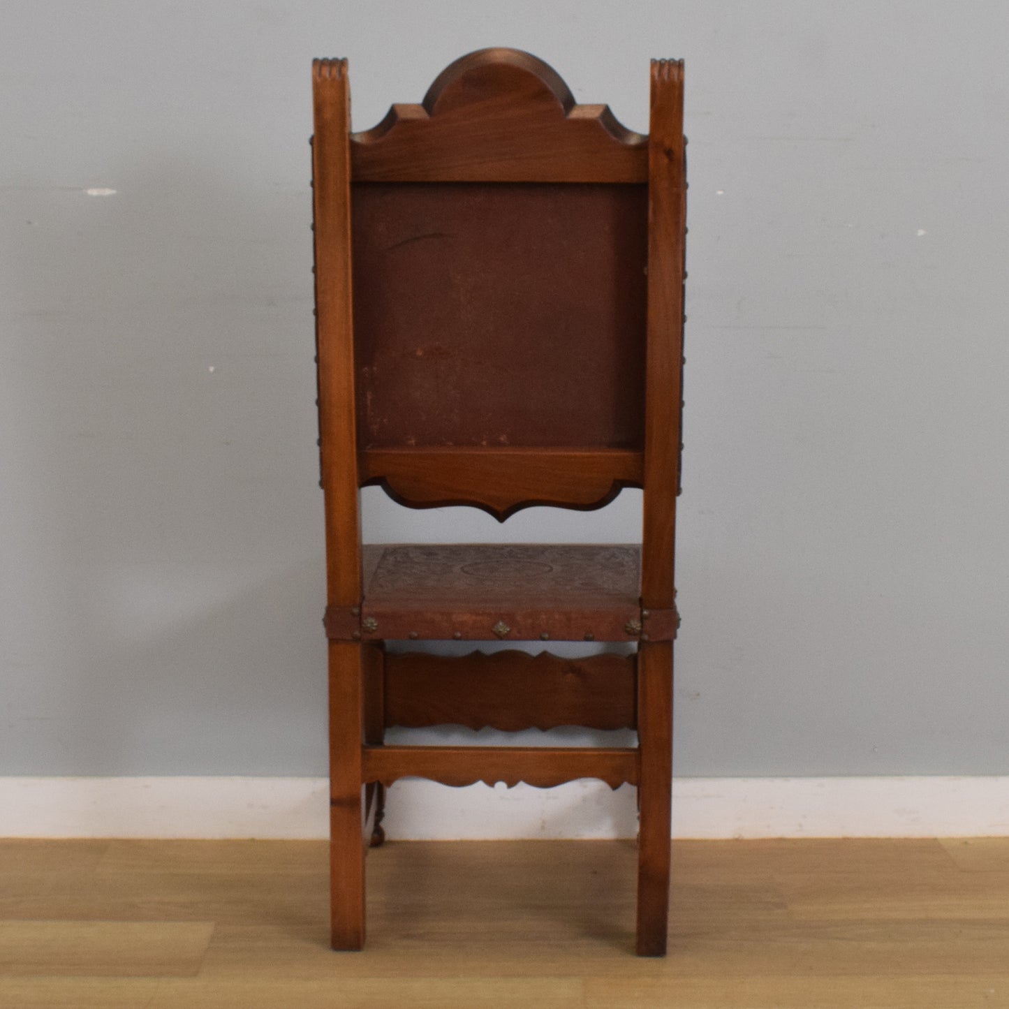 Carved Oak Table and Four Chairs