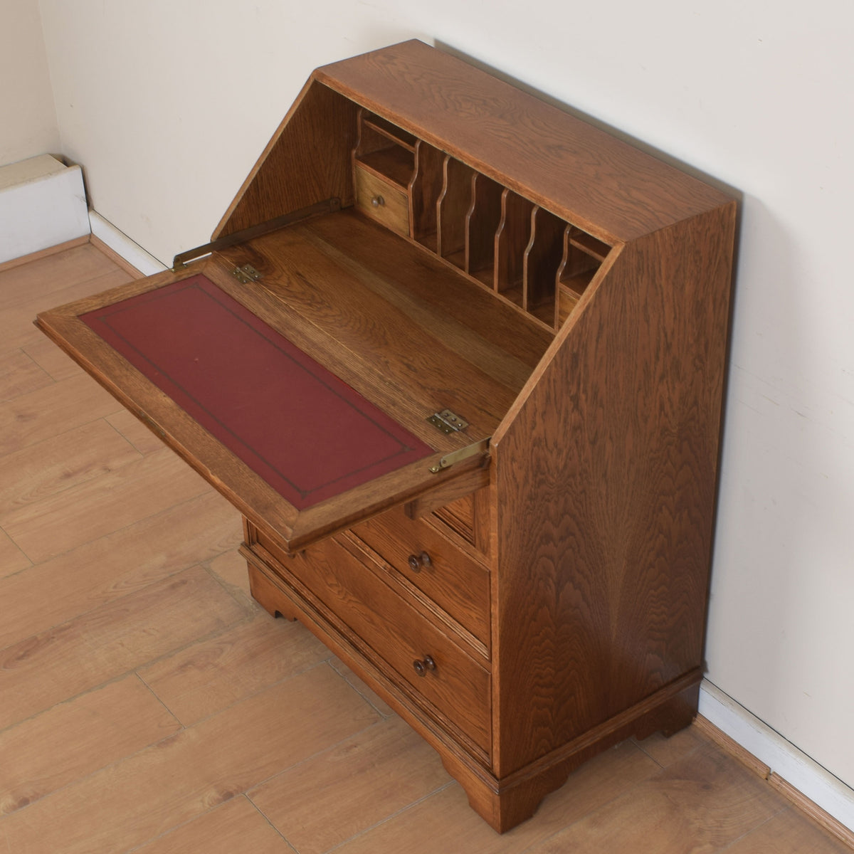 Oak Linenfold Bureau