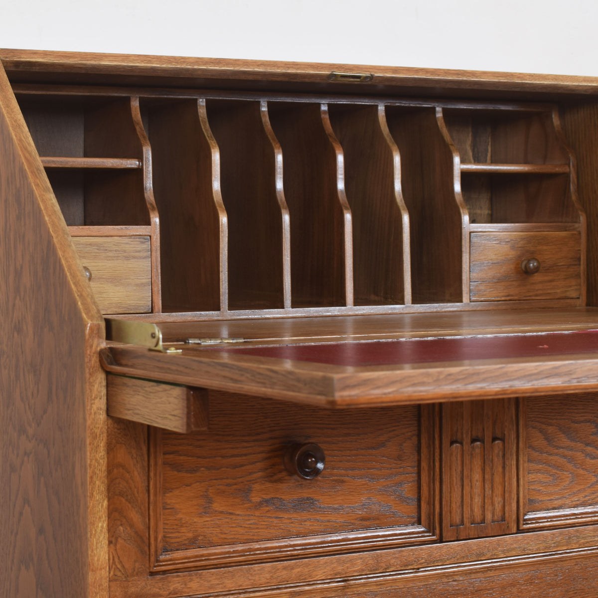 Oak Linenfold Bureau