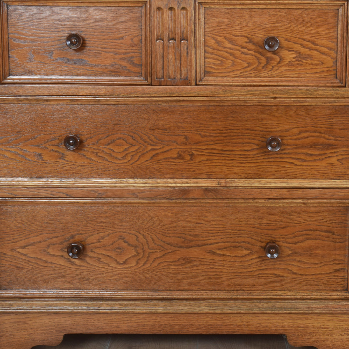 Oak Linenfold Bureau