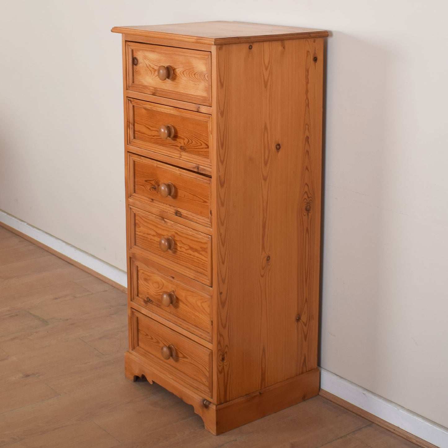 Slim Pine Chest of Drawers