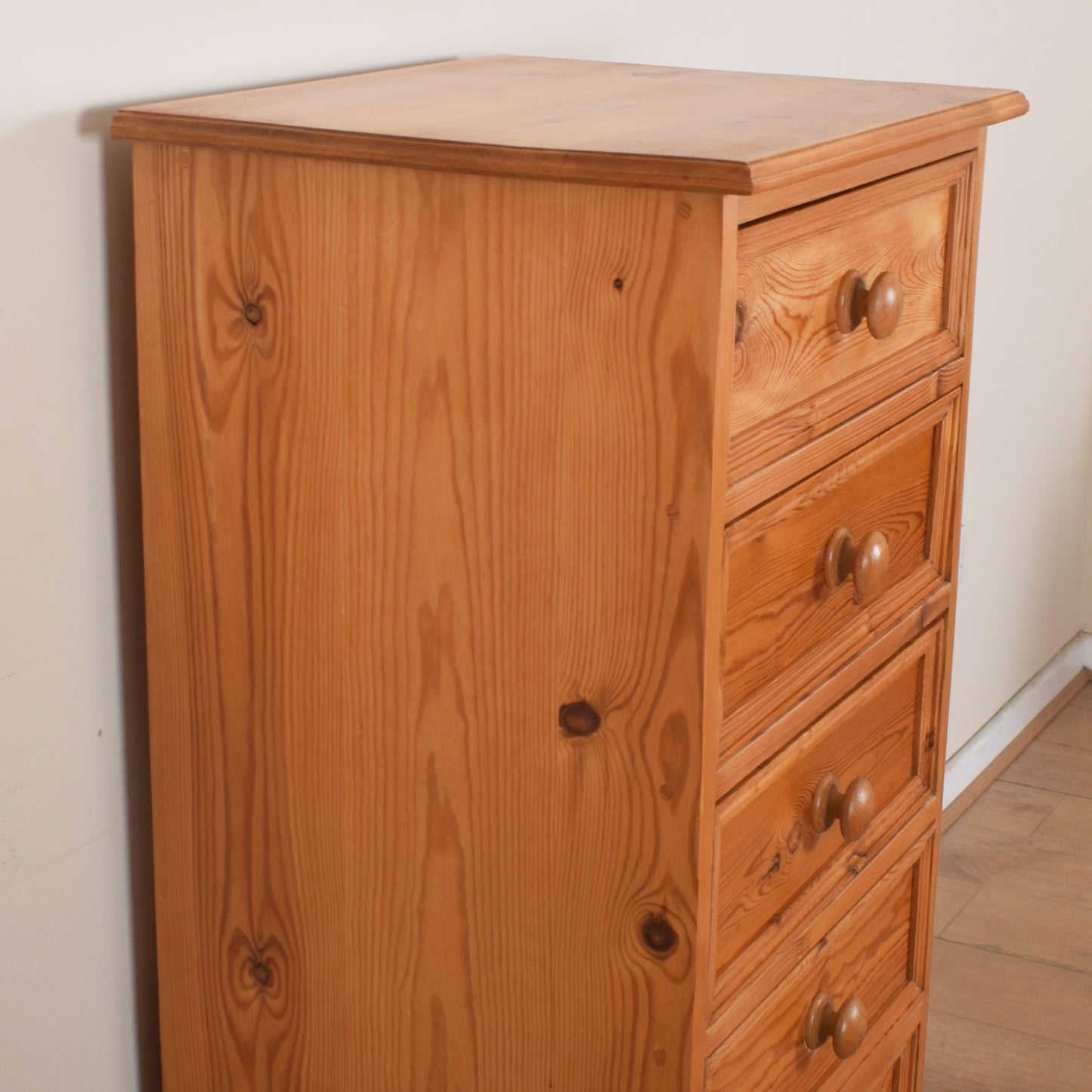 Slim Pine Chest of Drawers