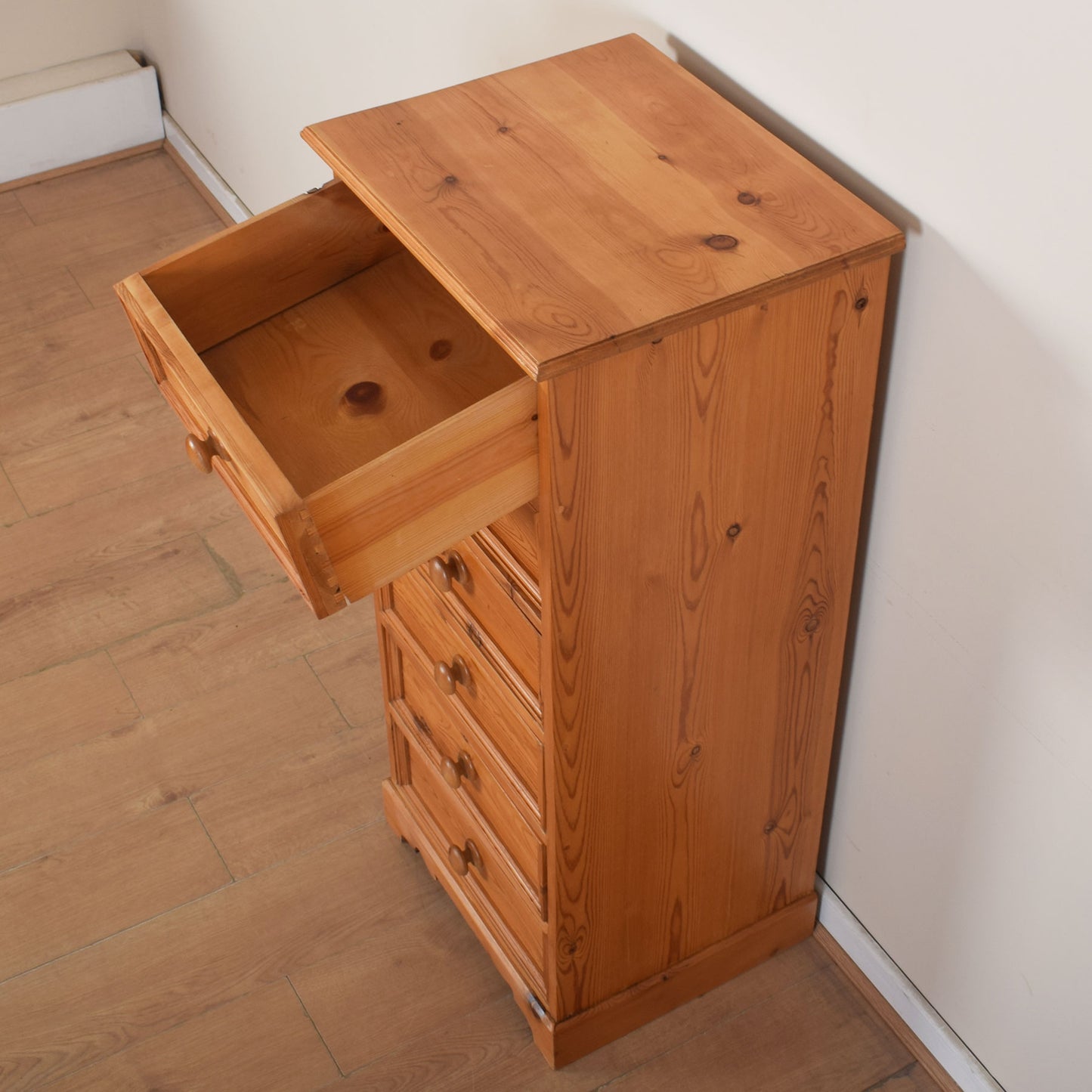 Slim Pine Chest of Drawers