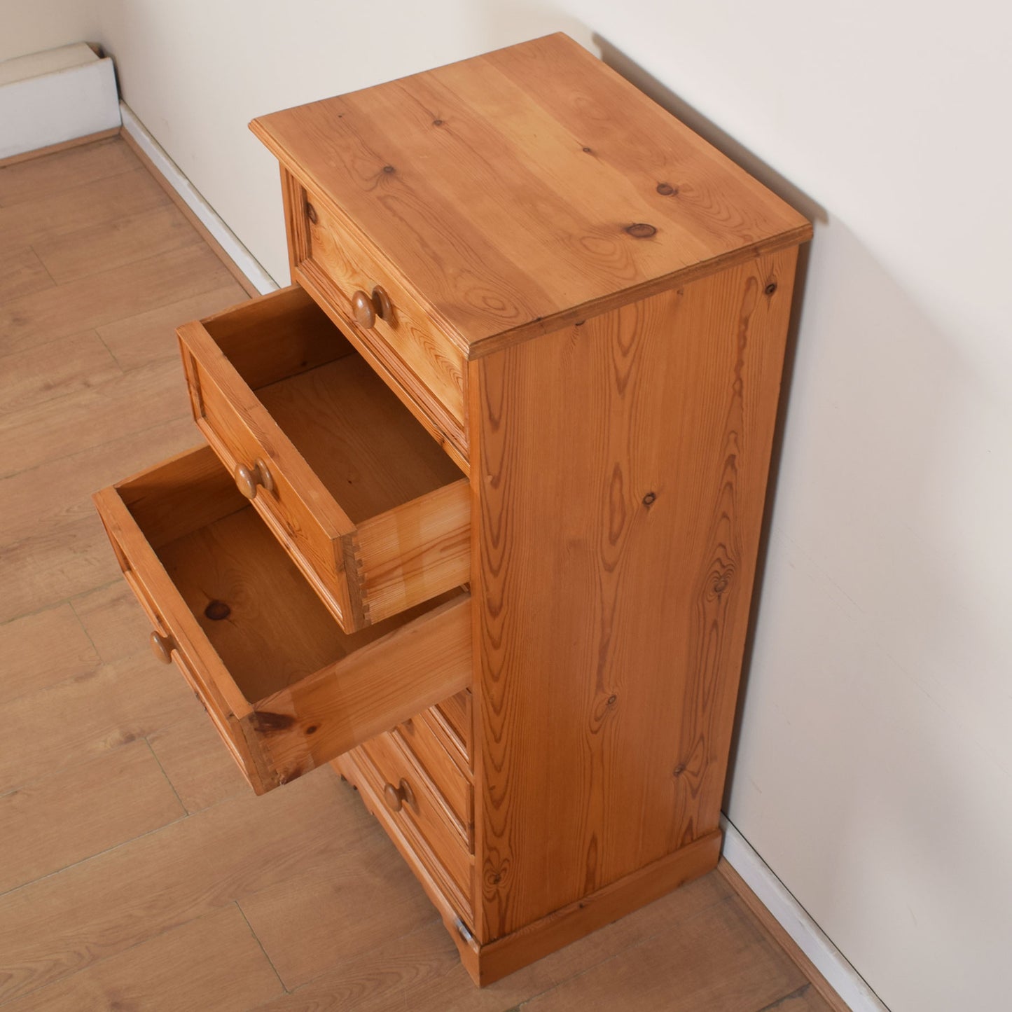 Slim Pine Chest of Drawers