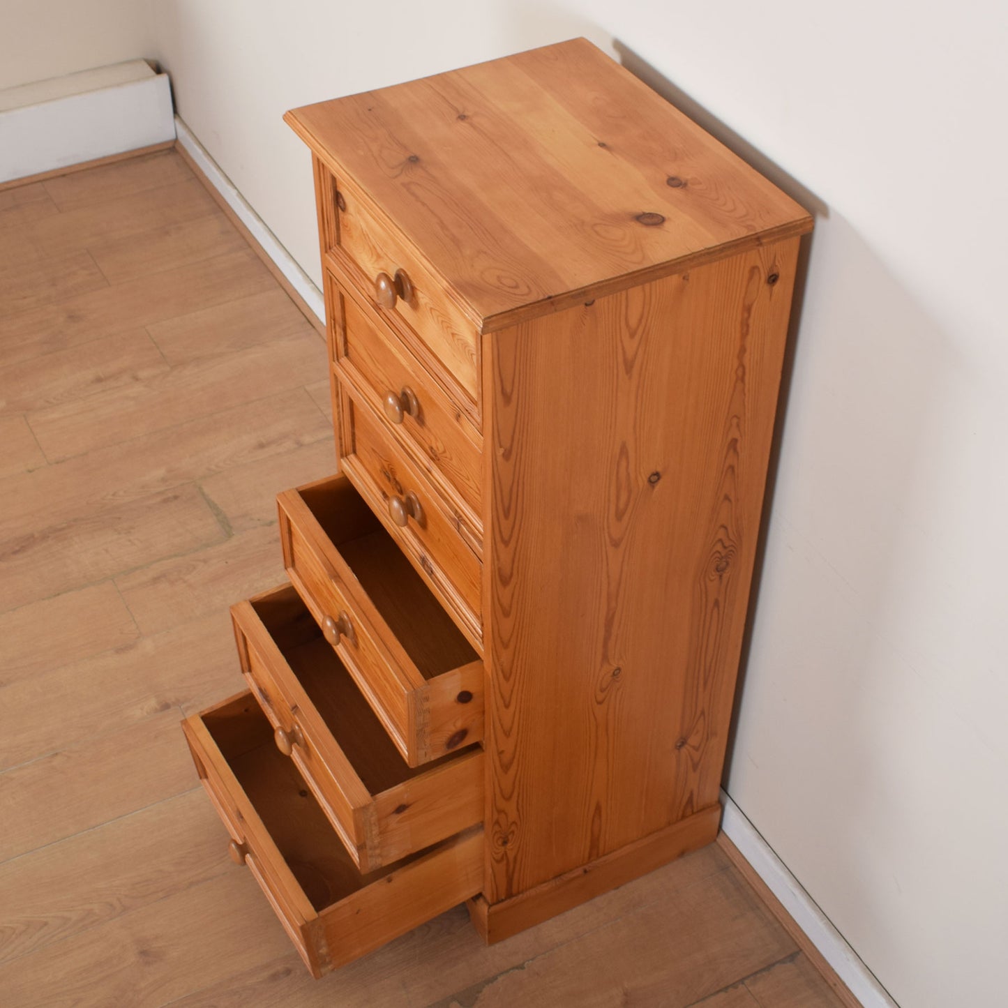 Slim Pine Chest of Drawers