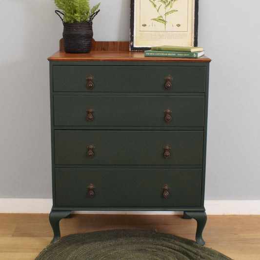 Painted Mahogany Veneer Chest of Drawers