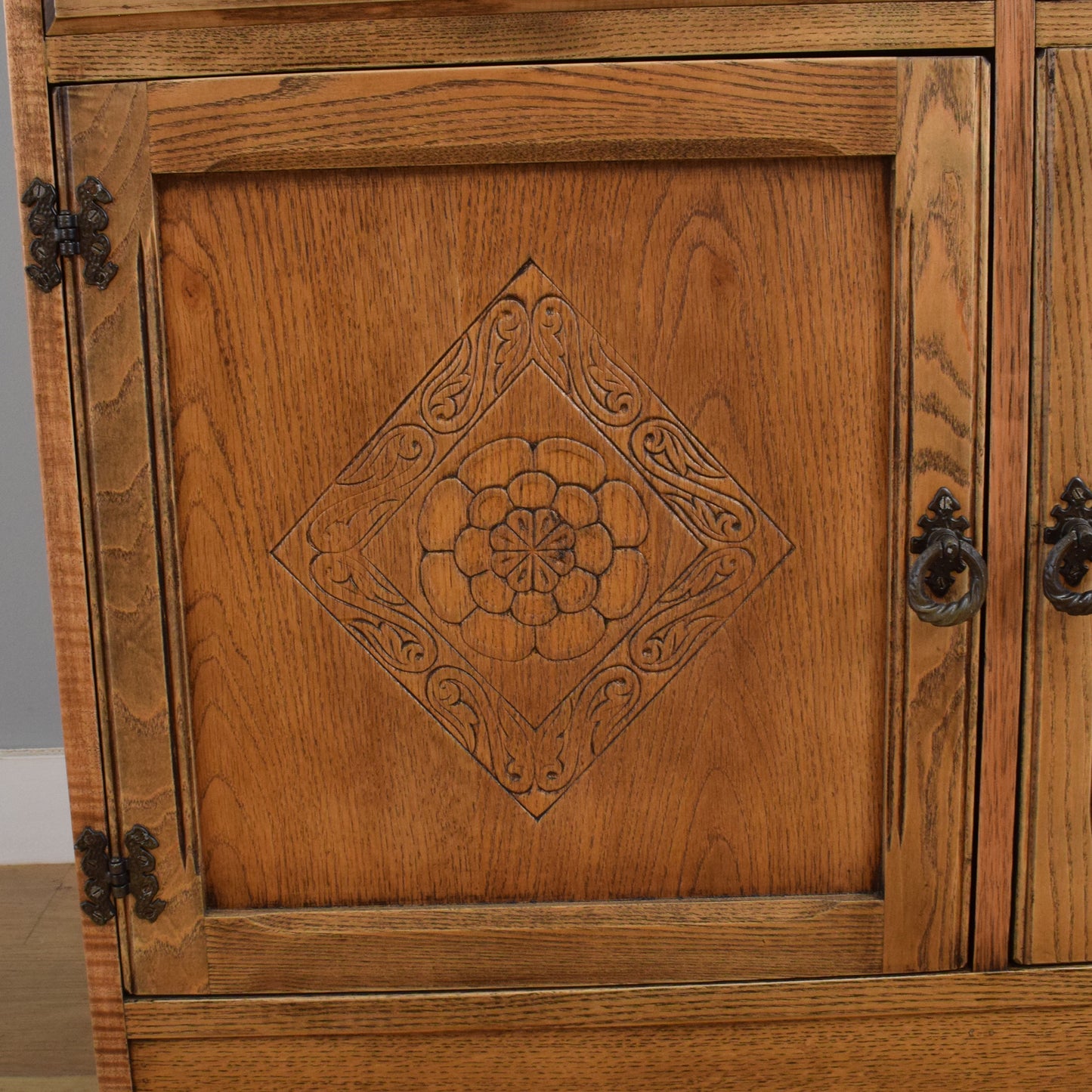 Tall Oak Display Dresser