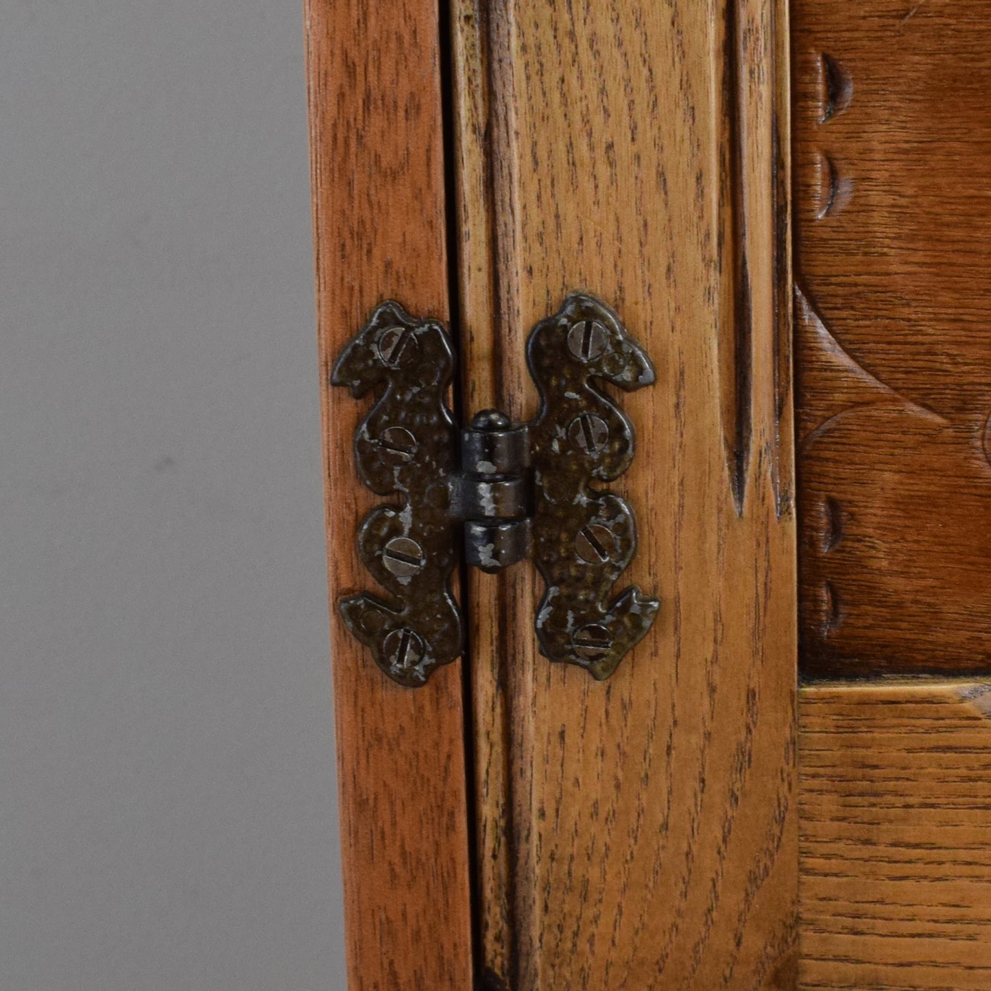 Tall Oak Display Dresser