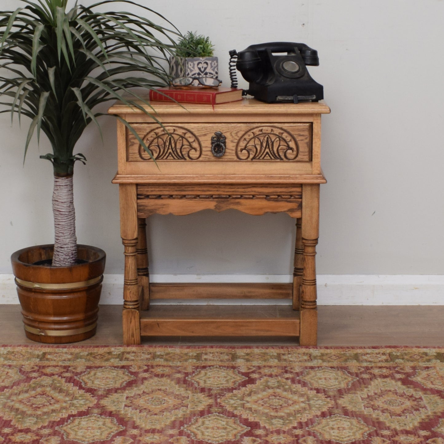 Restored Oak Hall Table