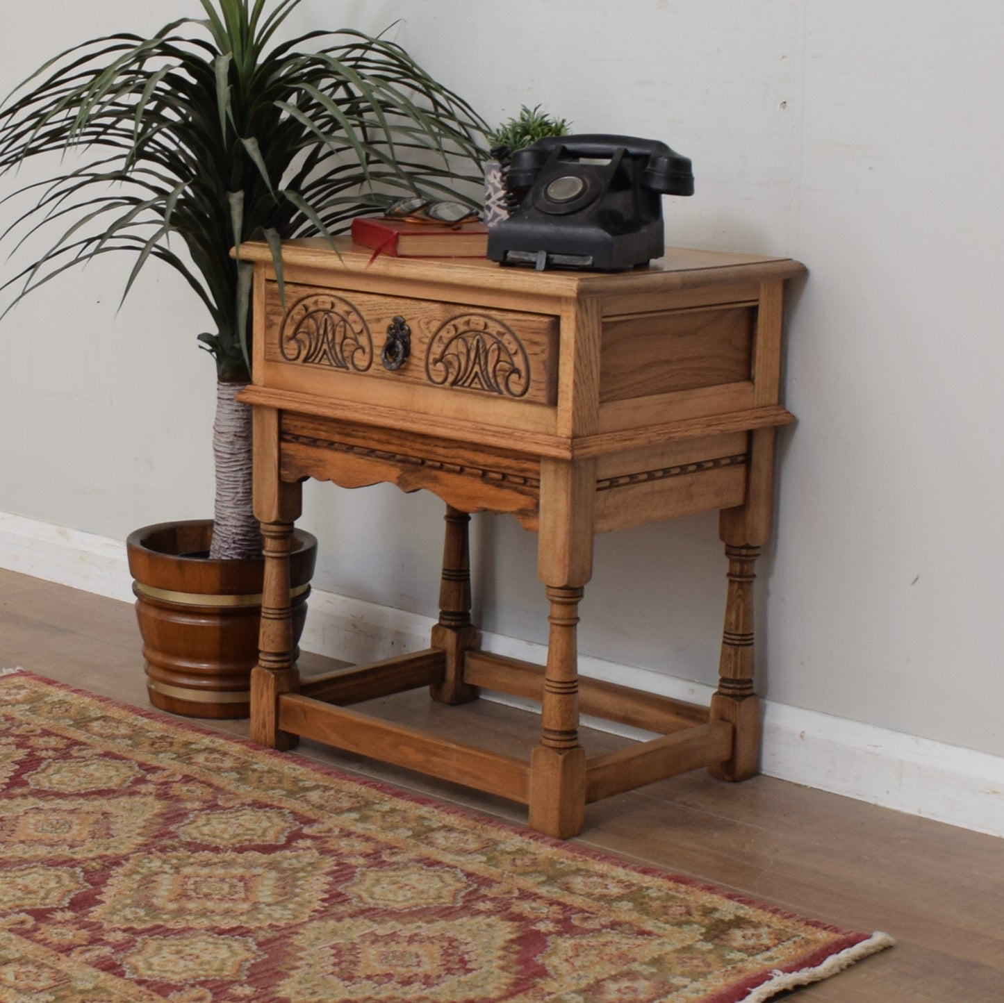 Restored Oak Hall Table