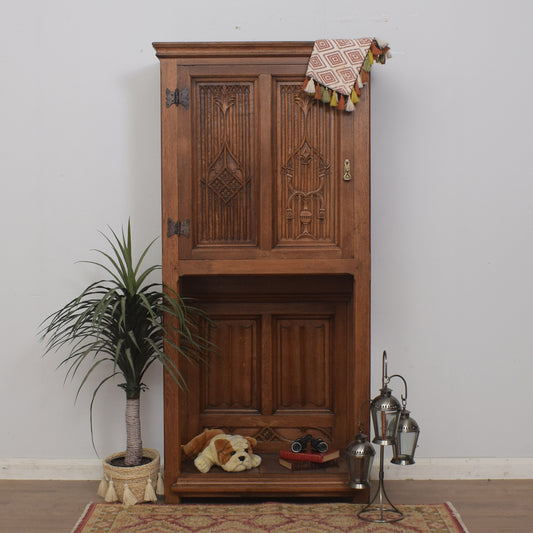 Tall Oak Storage Cabinet