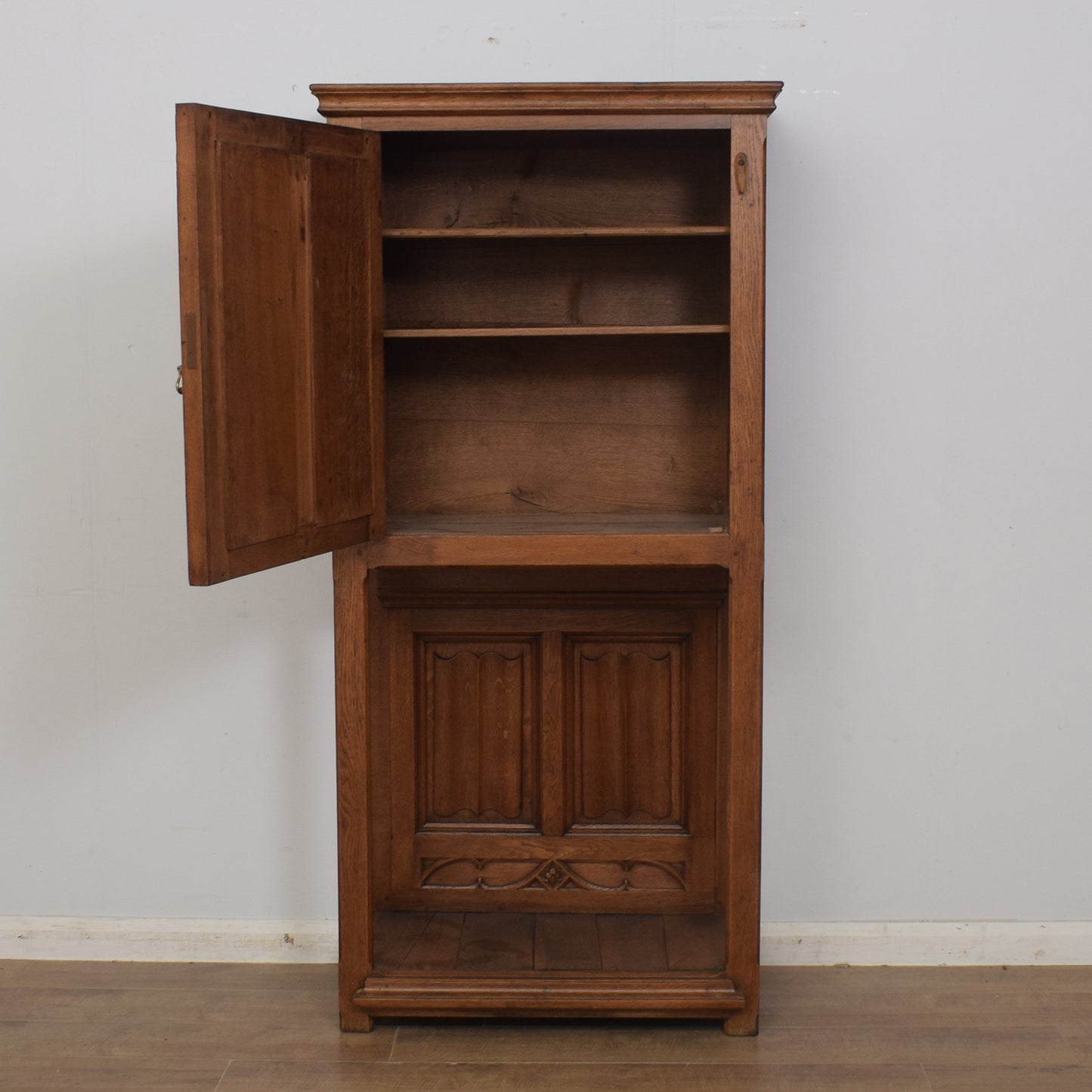 Tall Oak Storage Cabinet