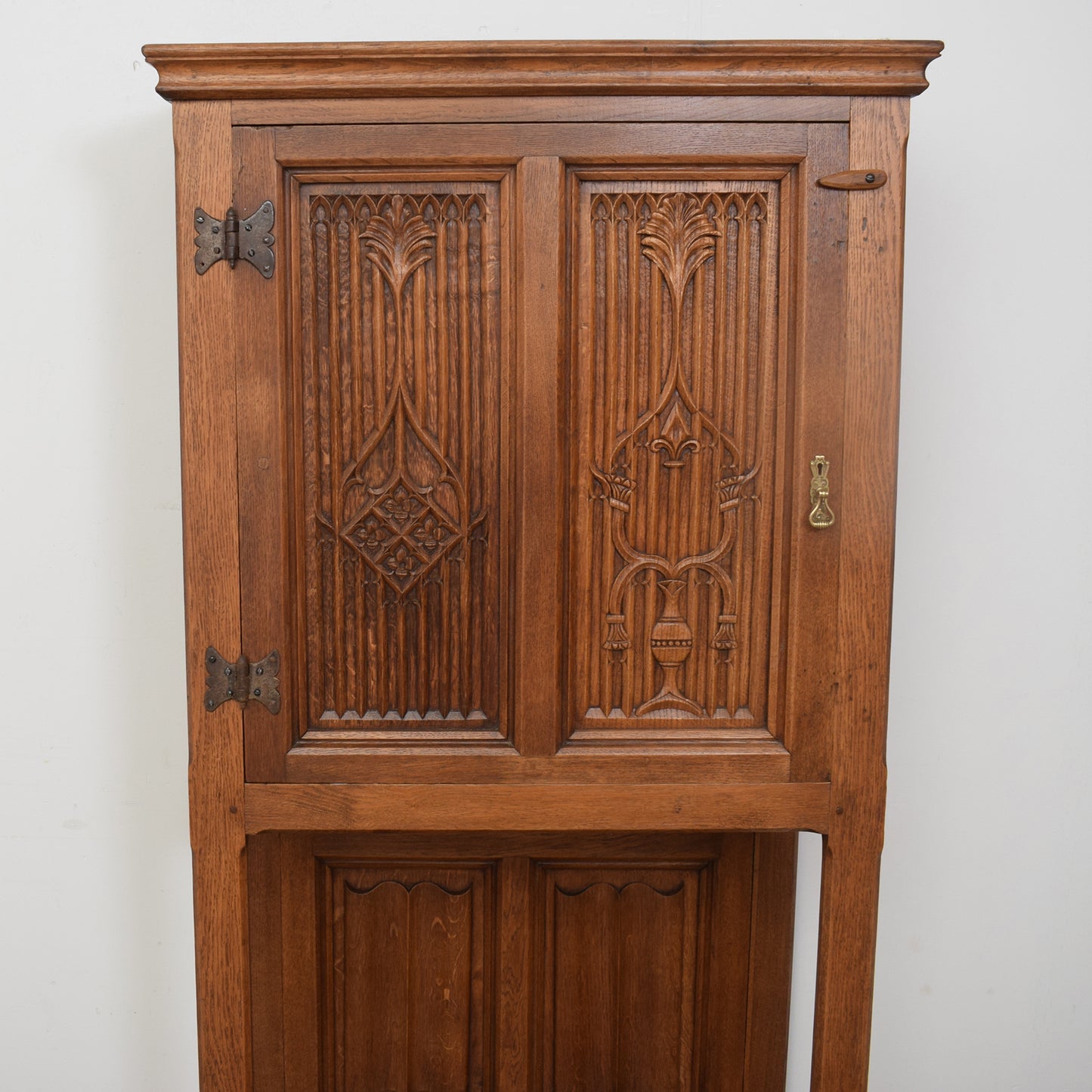 Tall Oak Storage Cabinet