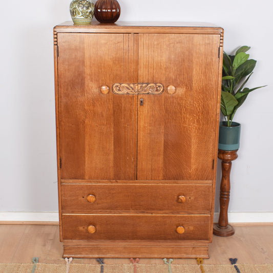 Art Deco Oak Tallboy