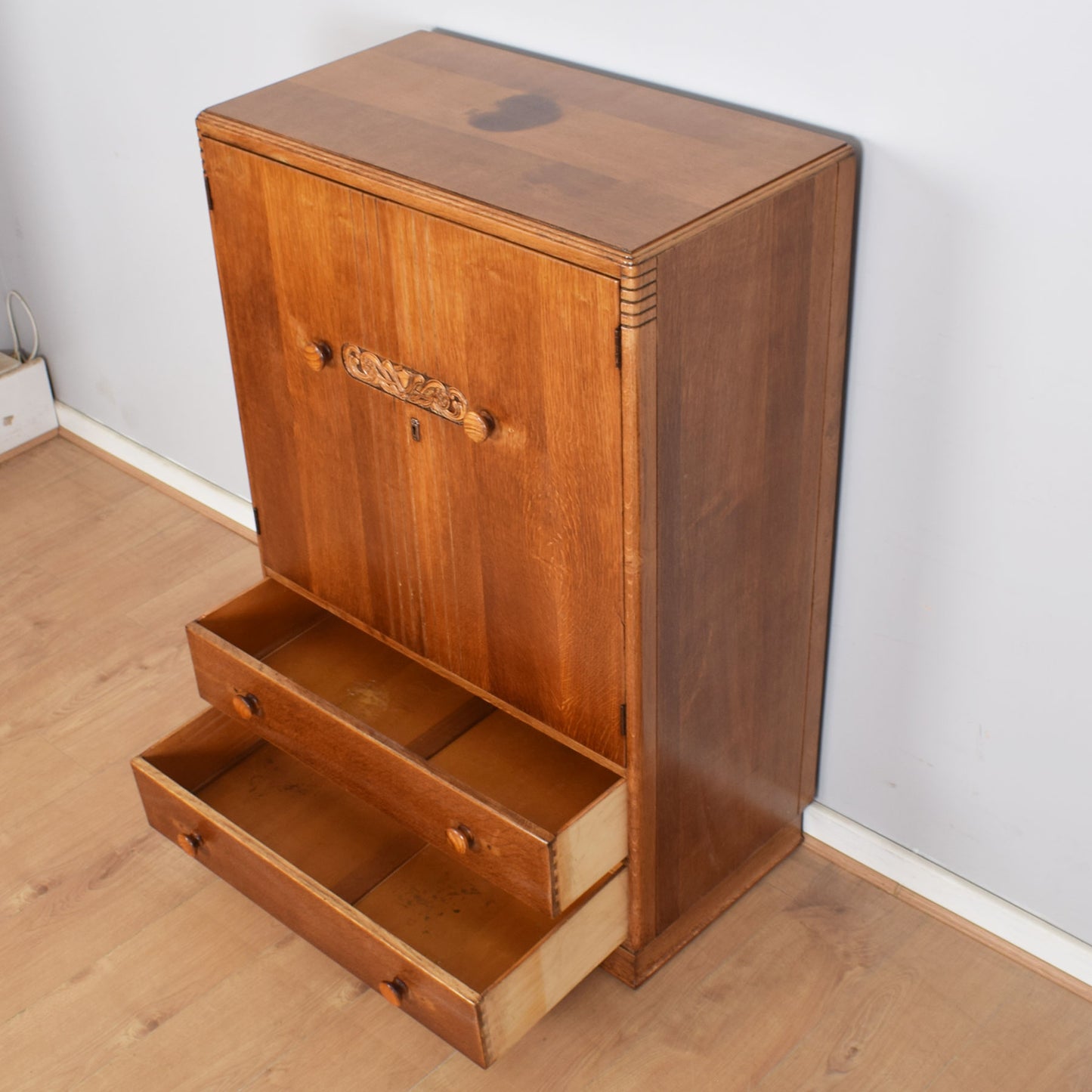 Art Deco Oak Tallboy