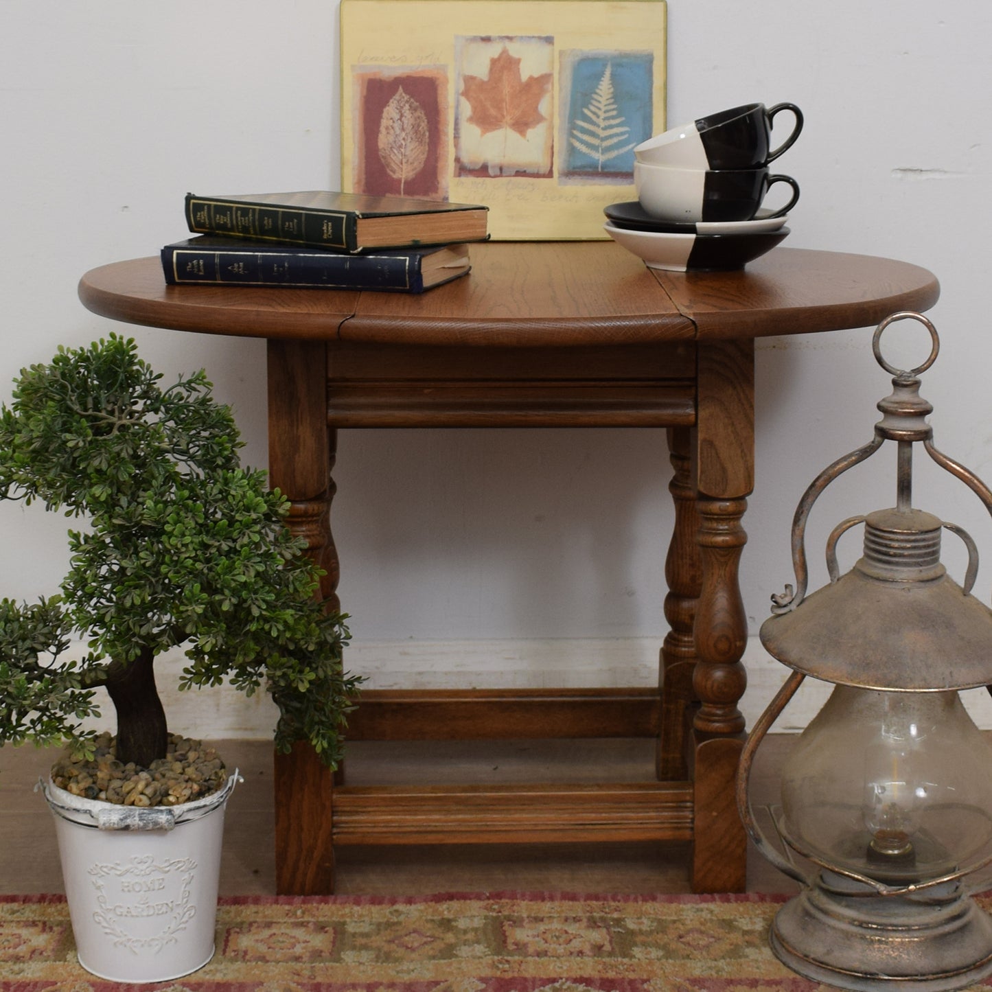 Oak Swivel-Top Table